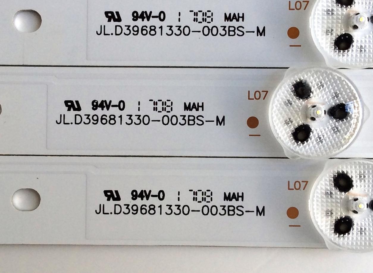 KIT DE LED´S PARA TV (3 PIEZAS) / SHARP 1171297 / JL.D39681330-003BS-M / 17B F4 C 30 B1 D170310 / PANEL´S  JHD396N2F01-KSQL\S6\FM\ROH / 211094 / LC-40Q5020U / MODELO LC-40P5000U - Imagen 4