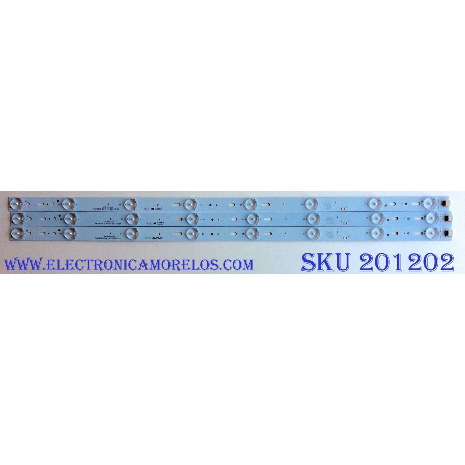 KIT DE LED´S / PARA TV (3 PIEZAS) / PROSCAN 303PK315032 / PK315D08-ZC14F-01 / E348423 / N195C-J / D23950/B21 / 140406A1 / PANEL´S LC320TU3A 01  / LC320TU2A1 / PKD315BA01 / MODELO PLDED3273A-E A1404