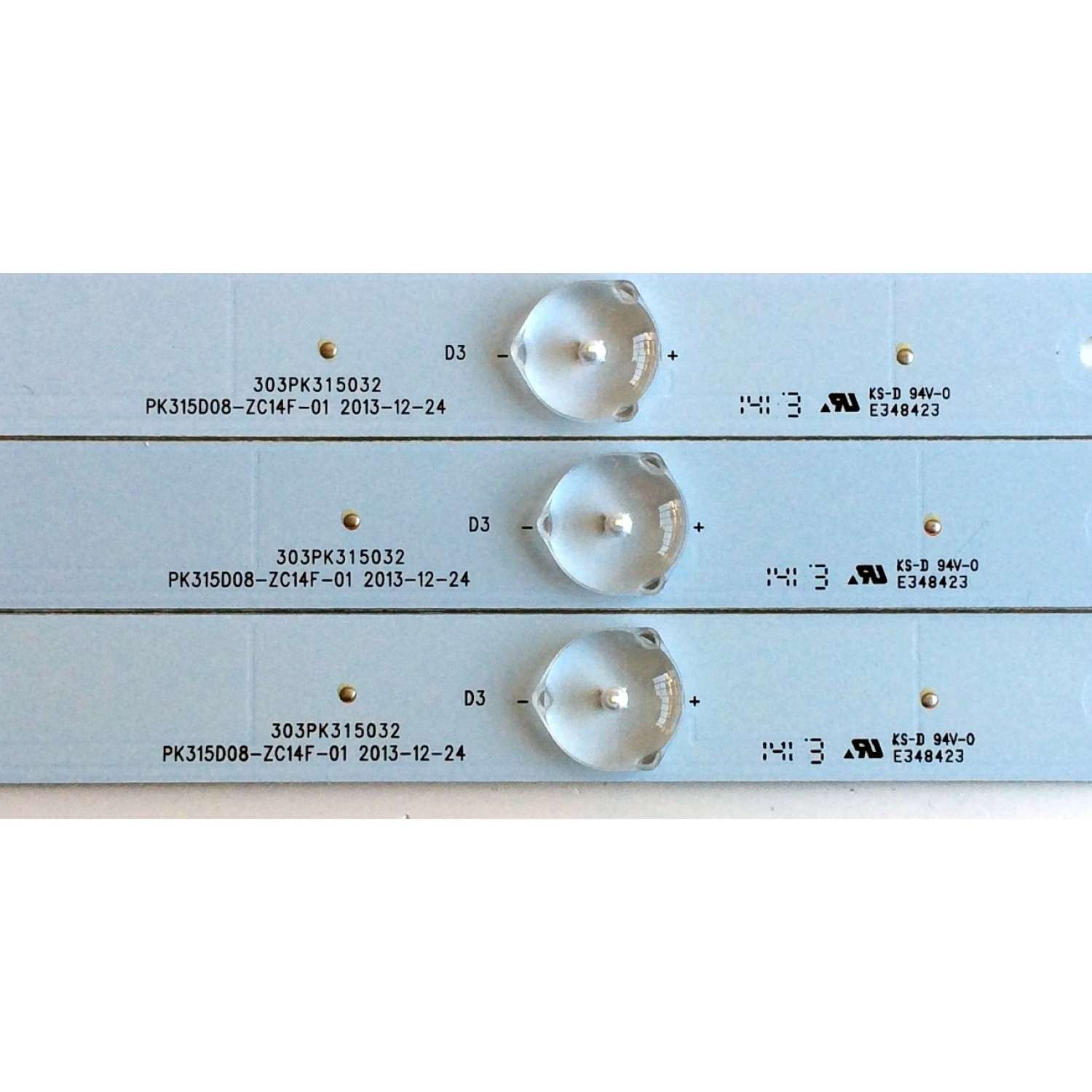 KIT DE LED´S / PARA TV (3 PIEZAS) / PROSCAN 303PK315032 / PK315D08-ZC14F-01 / E348423 / N195C-J / D23950/B21 / 140406A1 / PANEL´S LC320TU3A 01  / LC320TU2A1 / PKD315BA01 / MODELO PLDED3273A-E A1404 - Imagen 4