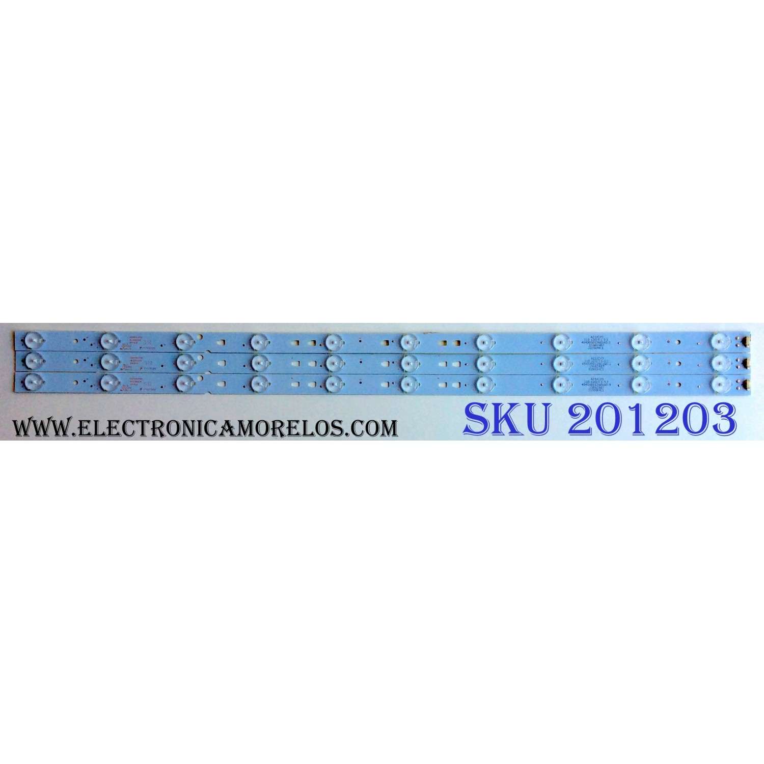 KIT DE LED´S PARA TV (3 PIEZAS) / JVC 30331510219 / LED315D10-07(B) / PY63508 / A21/C/O / 115-120/3.1-3.2 / 48400001260160-3 / 31500MC1 / PANEL LQ315T3HC34 / MODELO LT-32EM75