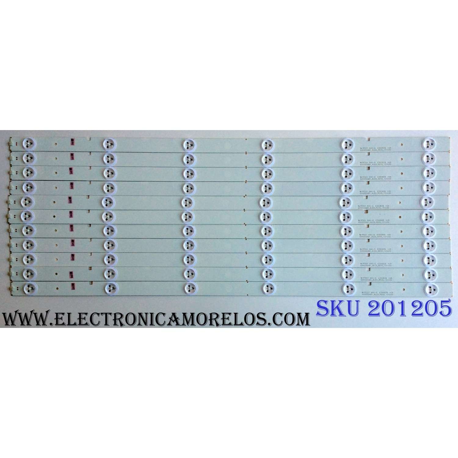 KIT DE LED´S / PARA TV (11 PIEZAS) / INSIGNIA SVH550AB1 / YFD01 / E350839 / SVH550AB1_6LED_REV0_131030 / 1134172 / PANEL´S HD550DF-B31(010)\S2\BBY\GM\ROH / LSC550HN01-K01 / MODELOS NS-55D420NA16  / L55K220 / LED55K20JD / LED55EC290N / LED55EC280JD
