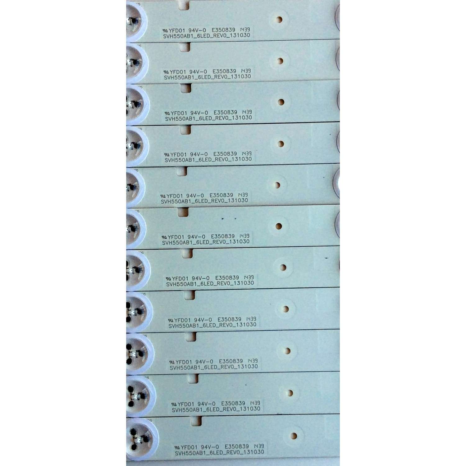 KIT DE LED´S / PARA TV (11 PIEZAS) / INSIGNIA SVH550AB1 / YFD01 / E350839 / SVH550AB1_6LED_REV0_131030 / 1134172 / PANEL´S HD550DF-B31(010)\S2\BBY\GM\ROH / LSC550HN01-K01 / MODELOS NS-55D420NA16  / L55K220 / LED55K20JD / LED55EC290N / LED55EC280JD - Imagen 3