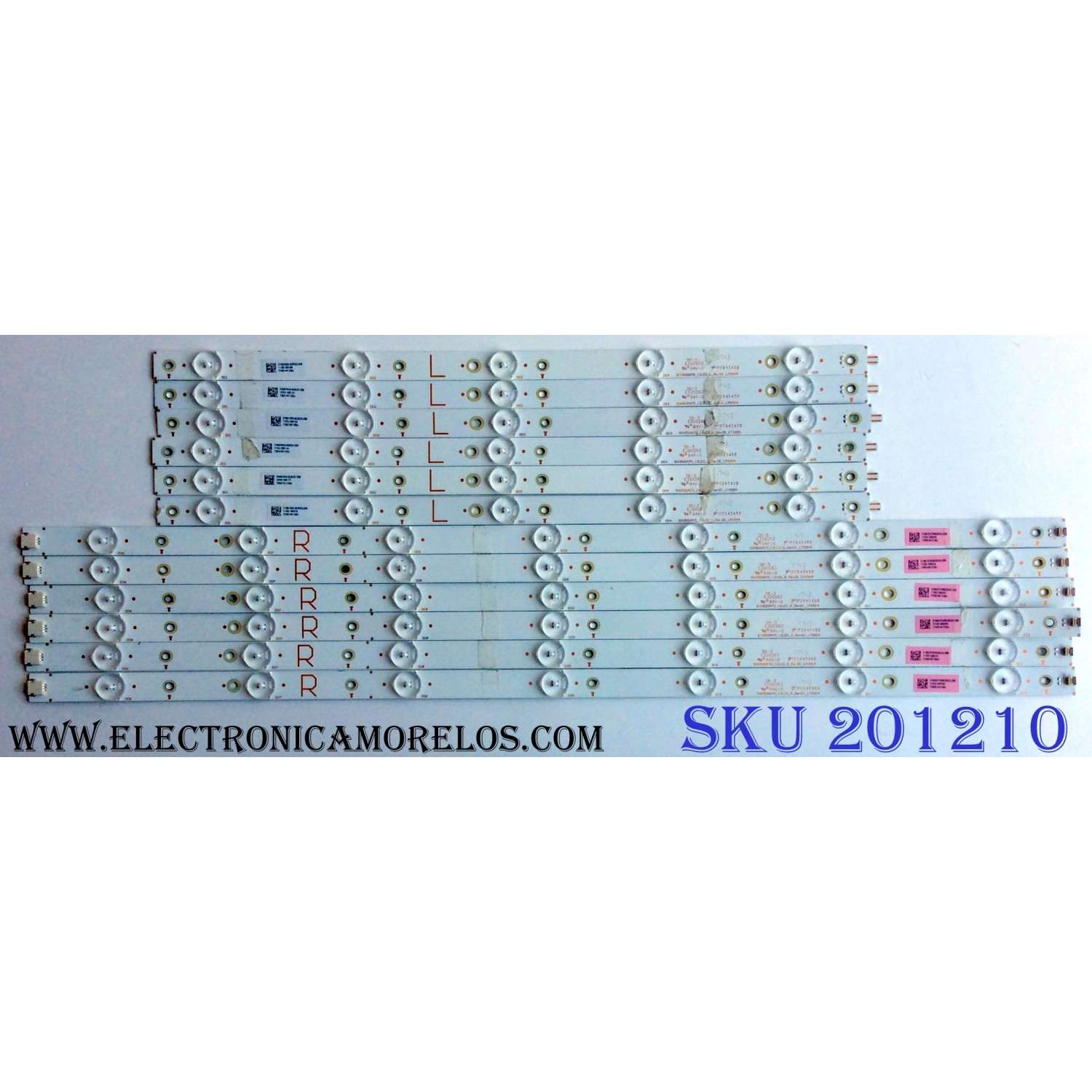 KIT DE LED´S PARA TV (12 PIEZAS) / SONY SVV500A70_12LED_L_REV01_170904 / SVV500A70_12LED_R_REV01_170904 / T280Z4AY33BJ / PANEL TPT500U1-QVN03.U REV:S7B0E / MODELO KD-50X690E