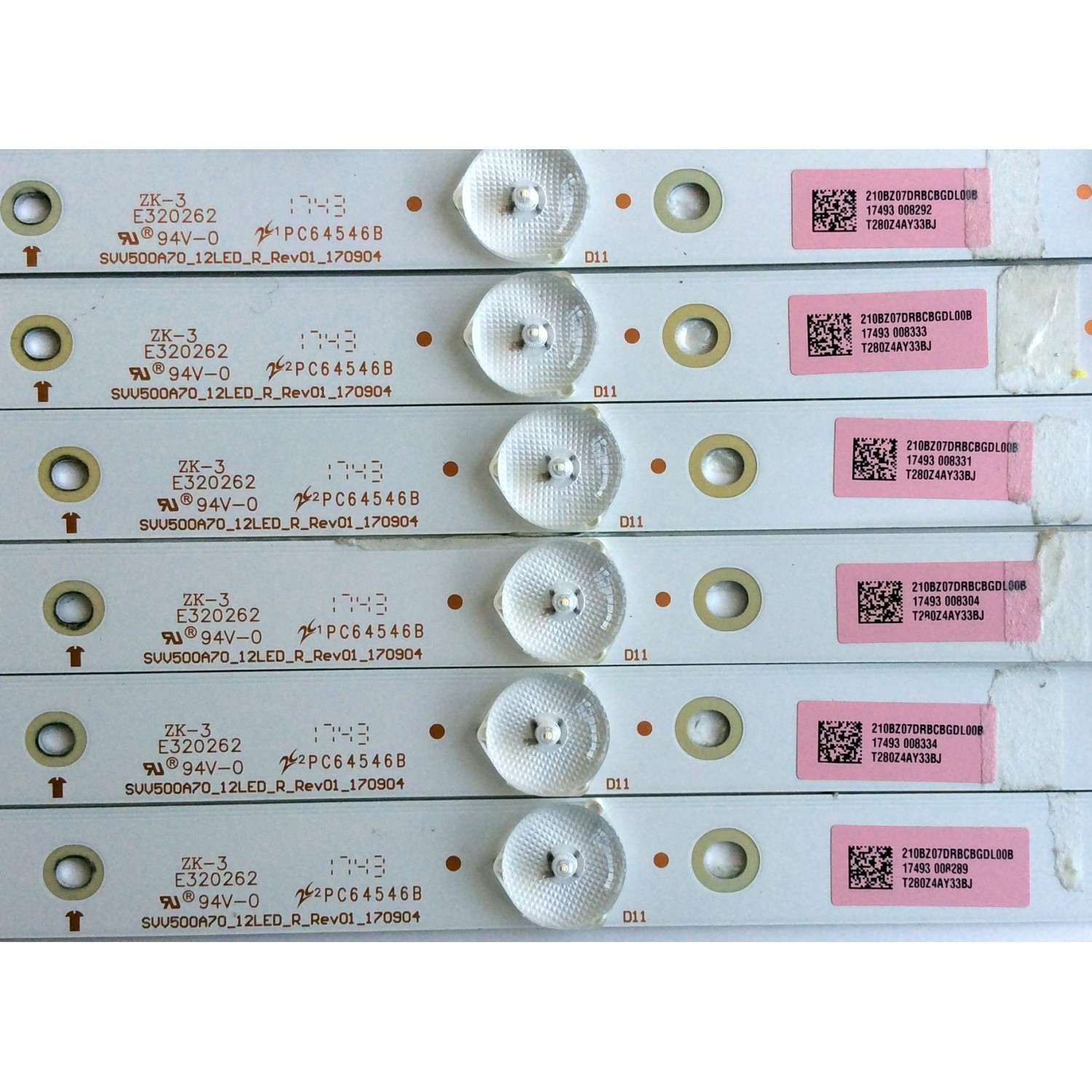 KIT DE LED´S PARA TV (12 PIEZAS) / SONY SVV500A70_12LED_L_REV01_170904 / SVV500A70_12LED_R_REV01_170904 / T280Z4AY33BJ / PANEL TPT500U1-QVN03.U REV:S7B0E / MODELO KD-50X690E - Imagen 2