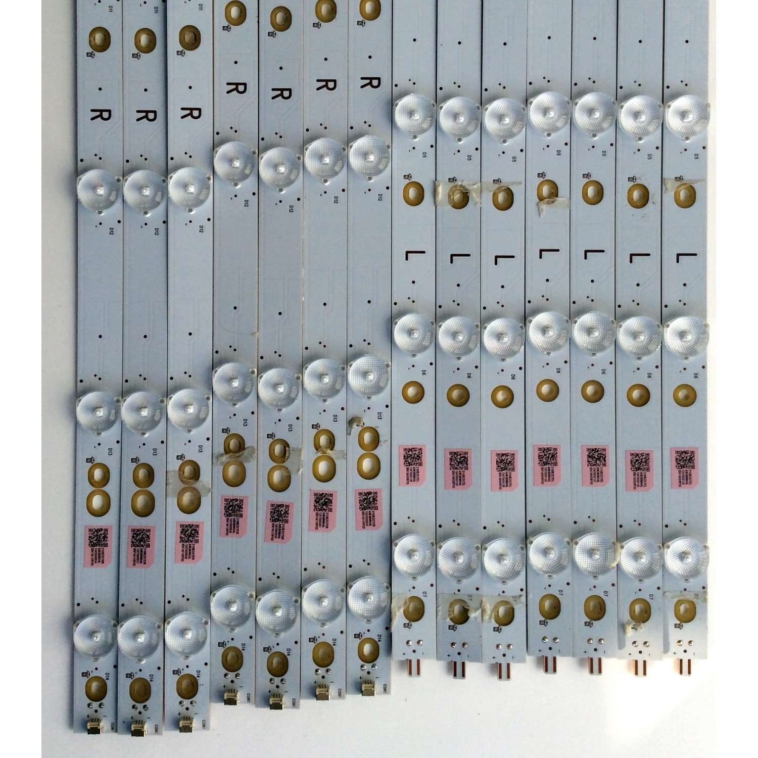KIT DE LED´S PARA TV (14 PIEZAS) / INSIGNIA LB55120 V1_00 / 210BZ07DR / 210BZ07DL / 43030M04L / PANEL TPT550U2-D72.L REV:S01B / MODELO NS-55DR620NA18 - Imagen 2
