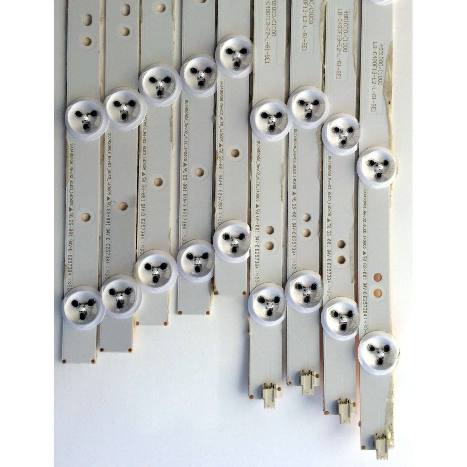 KIT DE LED´S PARA TV ((INCOMPLETO SOLO 9 PIEZAS)) / CHANGHONG LB-C490F13-E2-L-G1-SE1 / LB-C490F13-E2-L-G1-SE2 / SVJ490A06_REV02_6LED_140605 / P88SD / PANEL C490F14-E1-L (G3) / MODELO LED49YD1100UA - Imagen 6