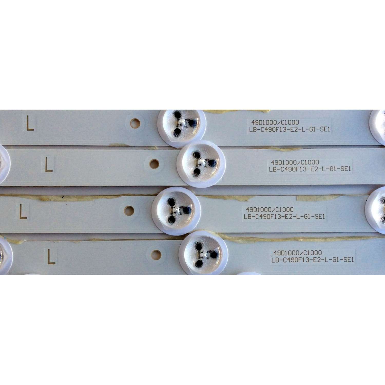 KIT DE LED´S PARA TV ((INCOMPLETO SOLO 9 PIEZAS)) / CHANGHONG SVJ490A06_Rev02_6LED_140605 / 49D1000/C100 / LB-C490F13-E2-L-G1-SE1-L / LB-C490F13-E2-L-G1-SE2-R / PANEL C490F14-E1-L(G3) / MODELO LED49YD1100UA - Imagen 6
