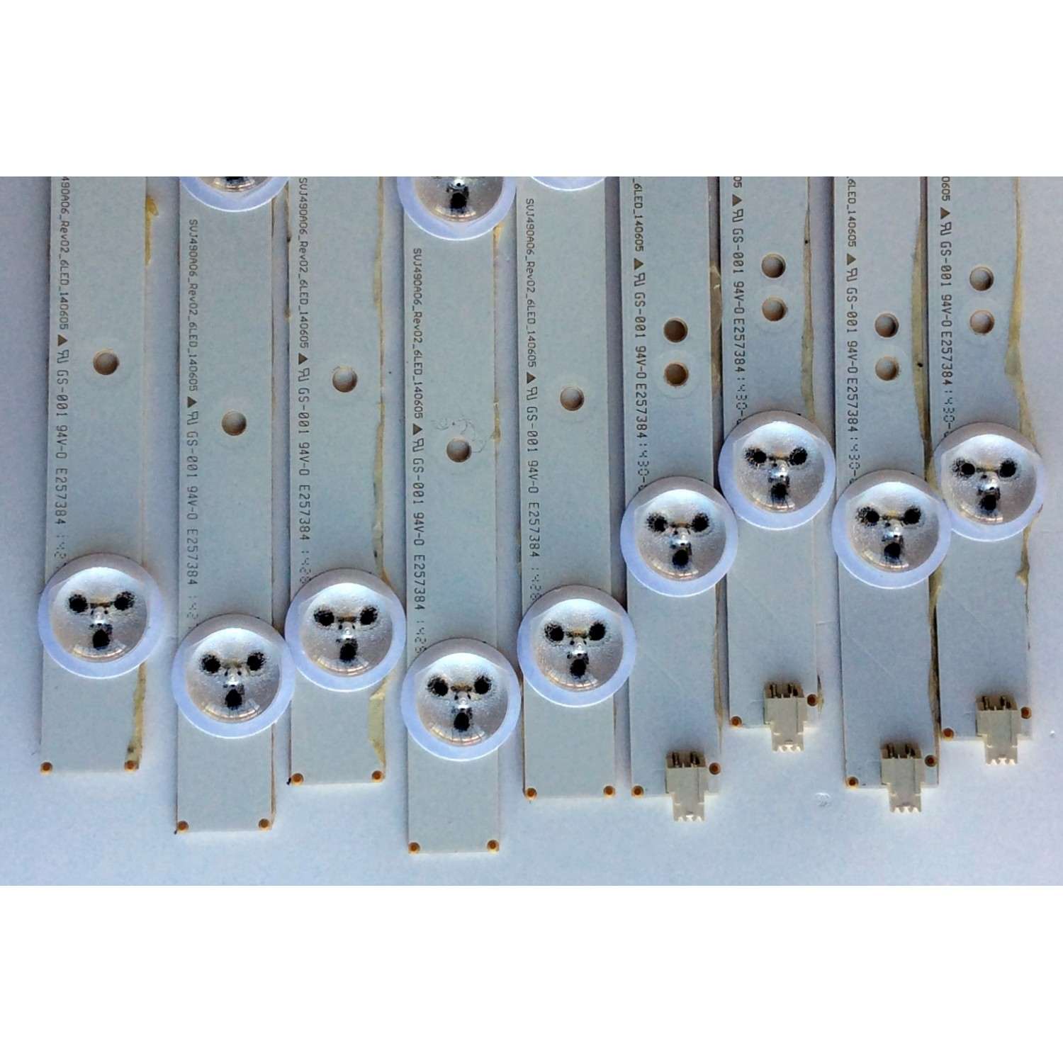 KIT DE LED´S PARA TV ((INCOMPLETO SOLO 9 PIEZAS)) / CHANGHONG SVJ490A06_Rev02_6LED_140605 / 49D1000/C100 / LB-C490F13-E2-L-G1-SE1-L / LB-C490F13-E2-L-G1-SE2-R / PANEL C490F14-E1-L(G3) / MODELO LED49YD1100UA - Imagen 7