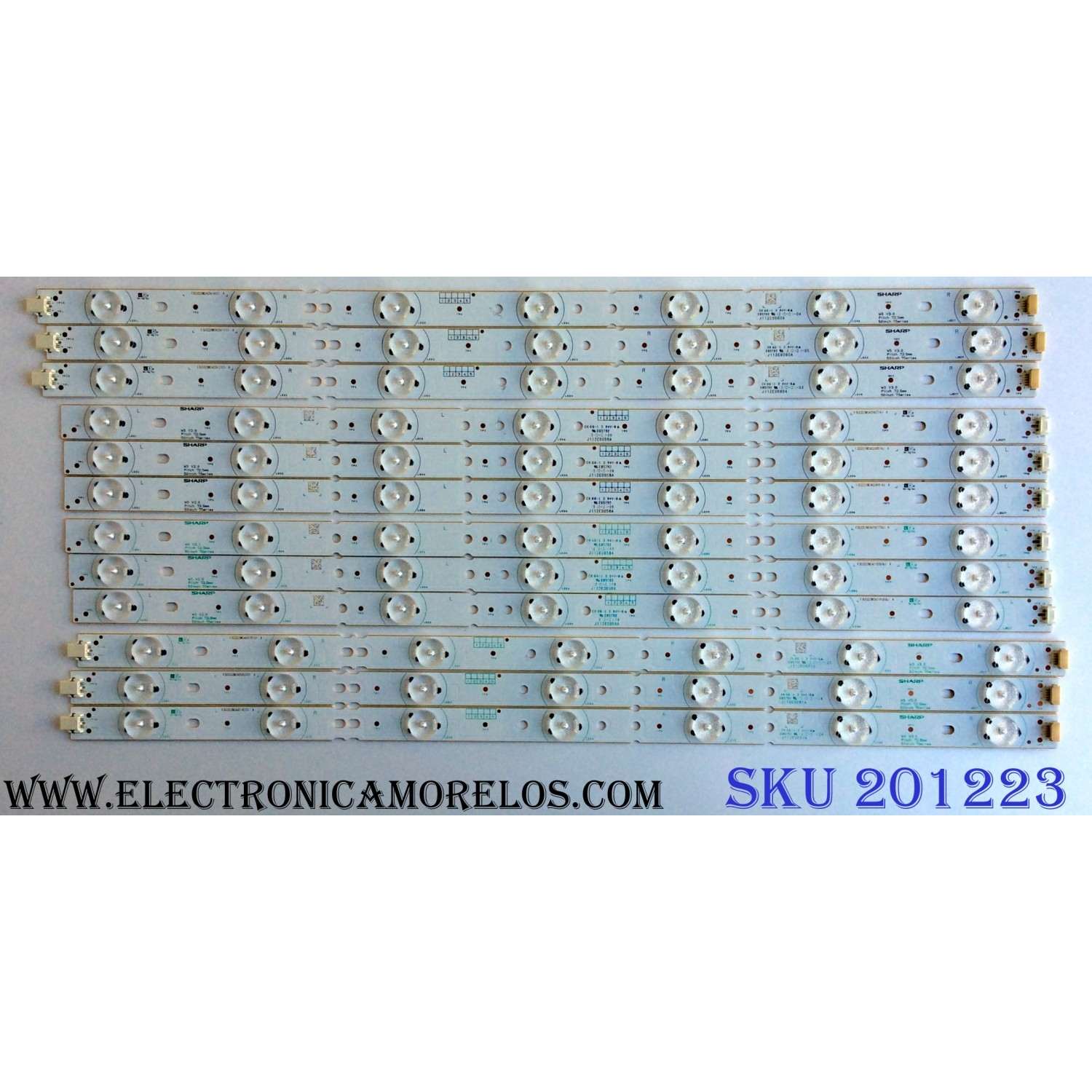 KIT DE LED´S PARA TV (12 PIEZAS) / RCA J112E0058A / J112E0059A / J112E0060A / J112E0061A / E85792 / PANEL V500HJ1-P01-12V / MODELO LED50B45RQ V519-LE50B4C-B100228