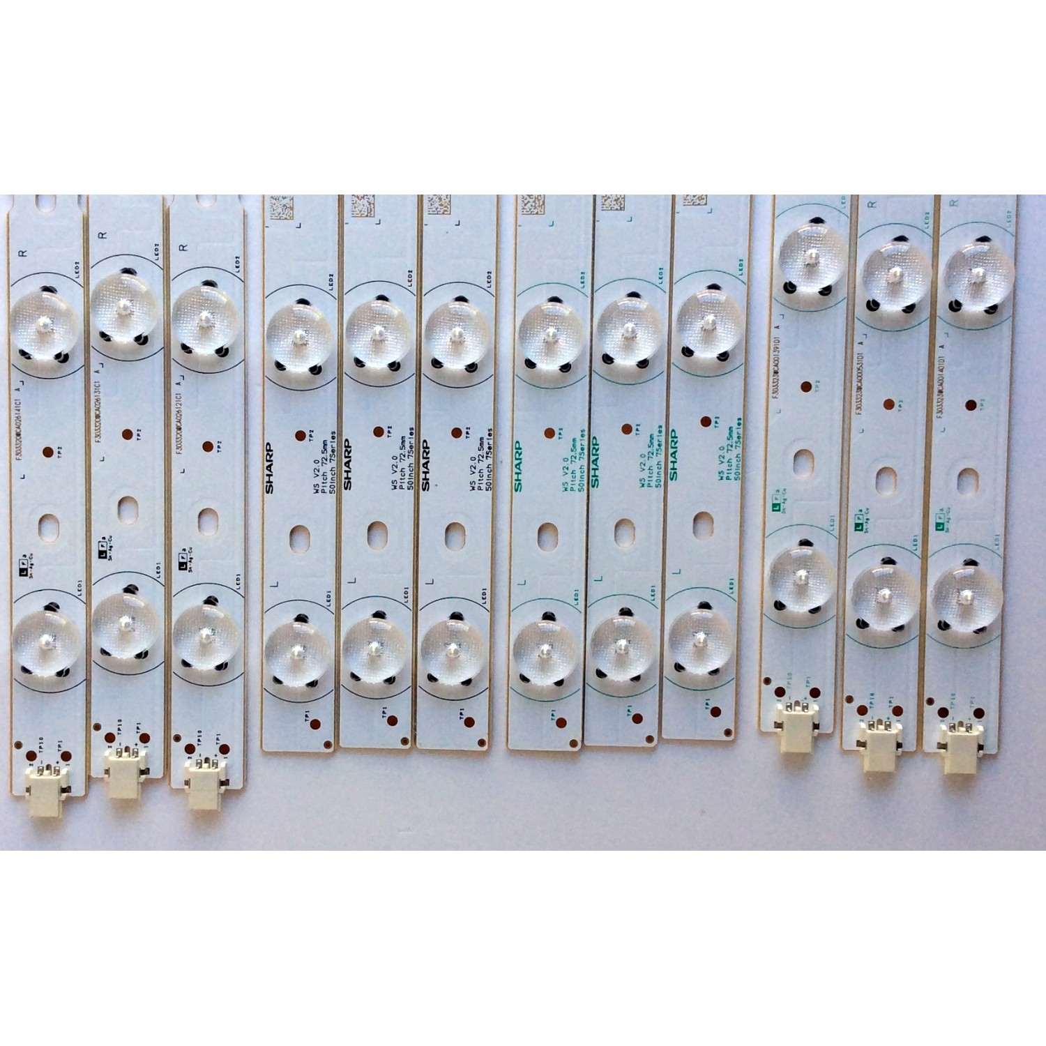 KIT DE LED´S PARA TV (12 PIEZAS) / RCA J112E0058A / J112E0059A / J112E0060A / J112E0061A / E85792 / PANEL V500HJ1-P01-12V / MODELO LED50B45RQ V519-LE50B4C-B100228 - Imagen 4