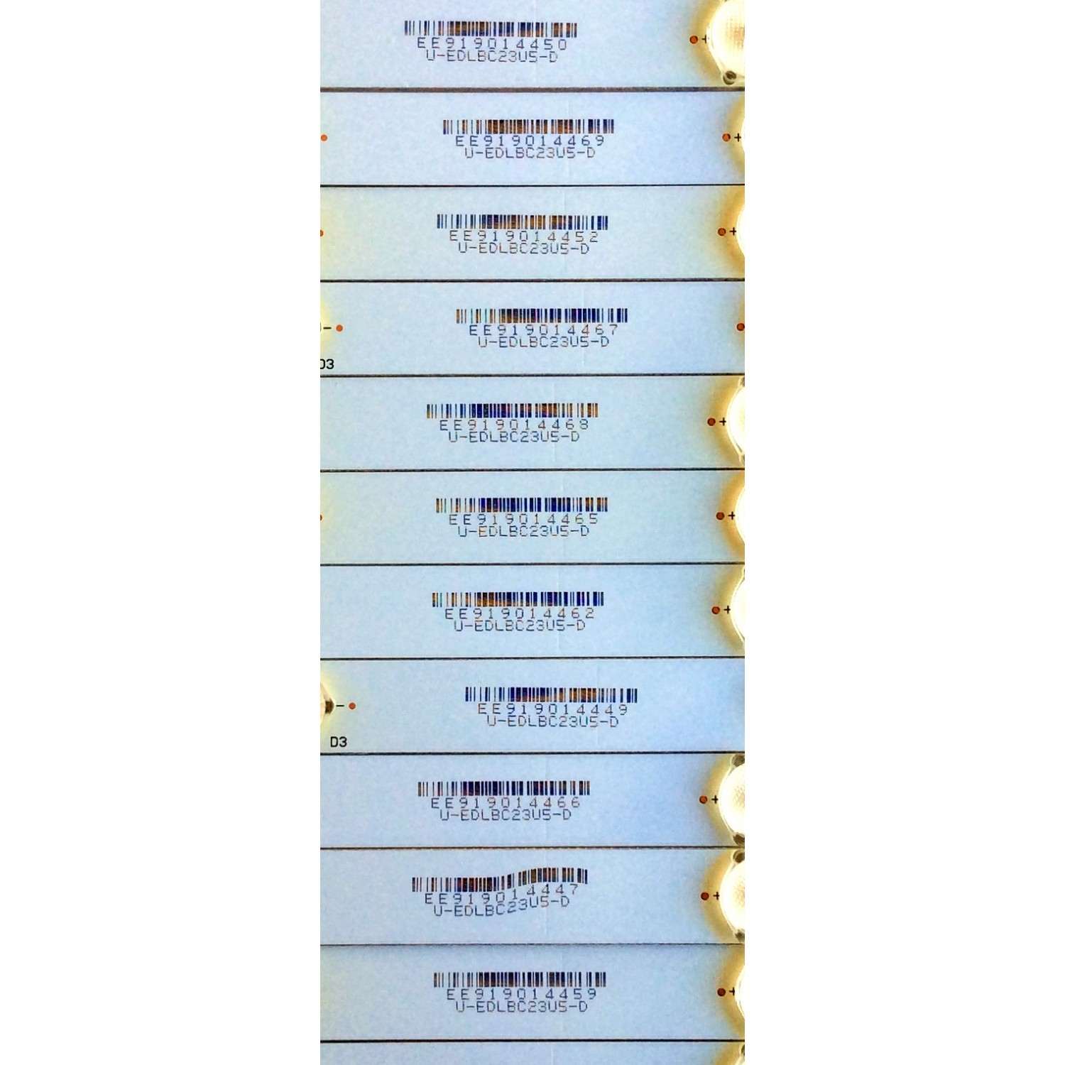 KIT DE LED´S PARA TV (14 PIEZAS) / VIZIO GJ-D2P5 / 2K15-550-D712-V6 / 01L90 / U-EDLBC23U5-D / PANEL TPT550U2-EQYSHM.G REV:S1H / MODELO D55U-D1 LTM7UCAR - Imagen 2