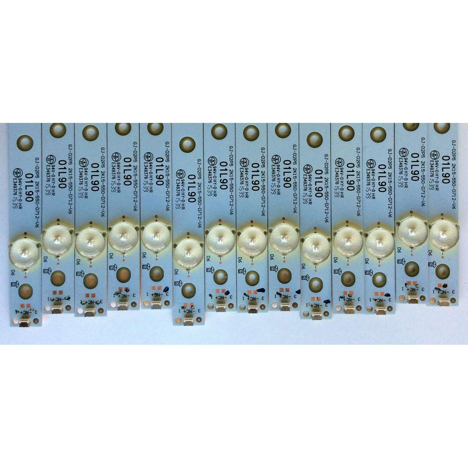 KIT DE LED´S PARA TV (14 PIEZAS) / VIZIO GJ-D2P5 / 2K15-550-D712-V6 / 01L90 / U-EDLBC23U5-D / PANEL TPT550U2-EQYSHM.G REV:S1H / MODELO D55U-D1 LTM7UCAR - Imagen 3