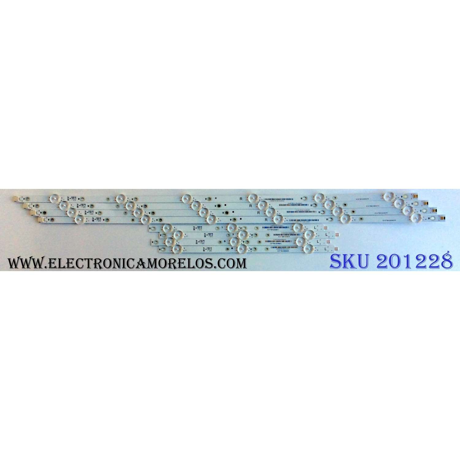 KIT DE LEDS PARA TV SONY (28 PZ) / NUMERO DE PARTE LB7502F V0_12 / 7502F00002 / PANEL YDBO65DBU02 / MODELO XR-75X95J / XR75X95J