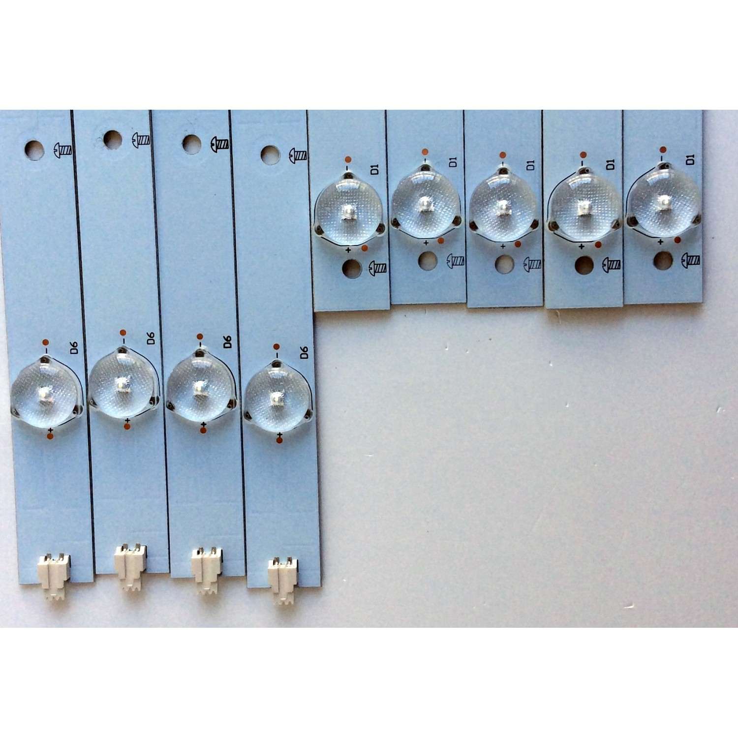 KIT DE LED´S PARA TV ((INCOMPLETO SOLO 9 PIEZAS)) / SHARP GJ-500-DLEDII-D711-R-V4 / GJ-500-DLEDII-D711-L-V4 / E348423 / PANEL TPT500J1-HVN04 REV:S17TE / MODELO LC-50LE541U - Imagen 3