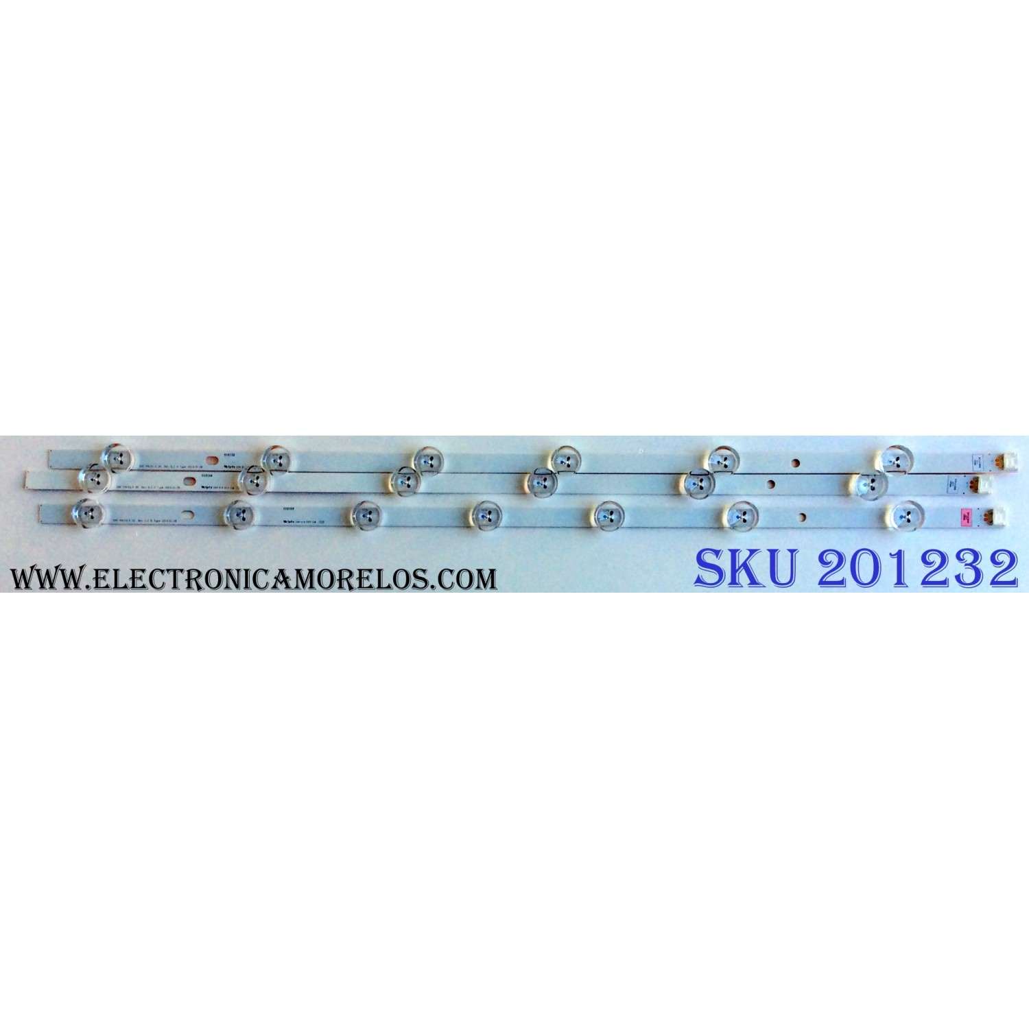 KIT DE LEDS PARA TV POLAROID ORIGINAL 2 PIEZAS / NUMERO DE PARTE 303MY320033 / MY32D07-ZC22AG-06 / 210-108-1158H / 171213B2 / 203-011-0041H / MY315M01 / 2010038085-3 / MODELO 32GSD3000FB
