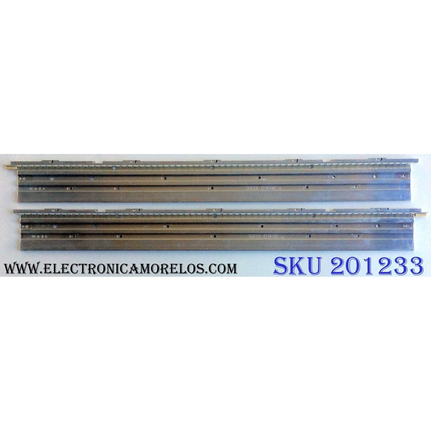 KIT DE LED´S PARA TV (2 PIEZAS) LG 47" V6 EDGE FHD REV1.0 1 L-TYPE / 47" V6 EDGE FHD REV1.0 1 R-TYPE / 3660L-0369A / D2 1BCD J41 B / PANEL LC470EUF (SD)(A1) / LC470EUF (SD)(F1) / MODELO 47LV5500-UA / 47LW5600