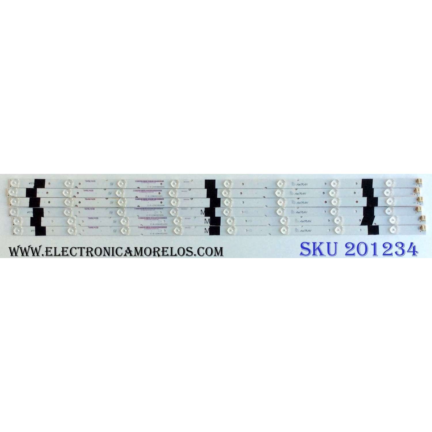 KIT DE LED´S PARA TV (6 PIEZAS) VIZIO IC-B-VZAA39D265B1 / IC-B-VZAA39D265A1 / T84M8LP40SB / PANEL V390HJ1-P02 REV.C1 / MODELO E390I-B0