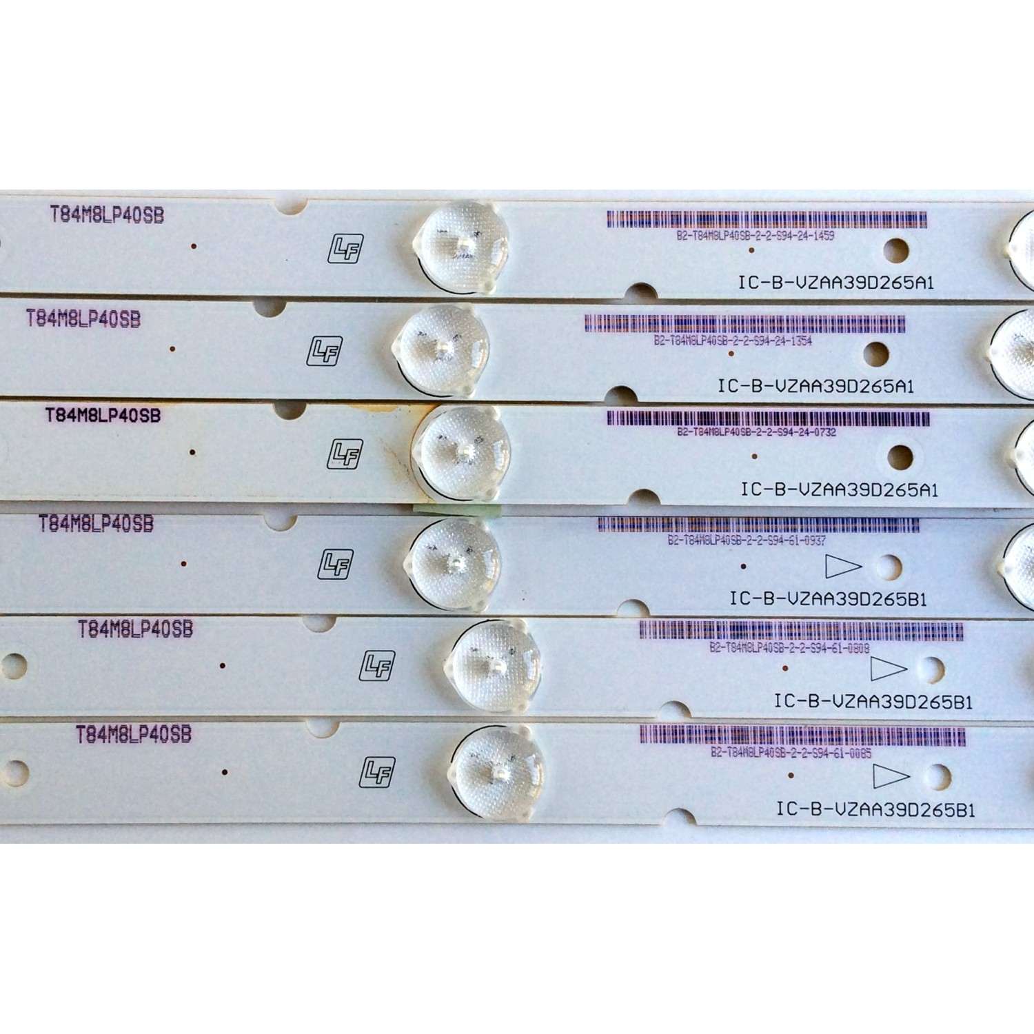 KIT DE LED´S PARA TV (6 PIEZAS) VIZIO IC-B-VZAA39D265B1 / IC-B-VZAA39D265A1 / T84M8LP40SB / PANEL V390HJ1-P02 REV.C1 / MODELO E390I-B0 - Imagen 4