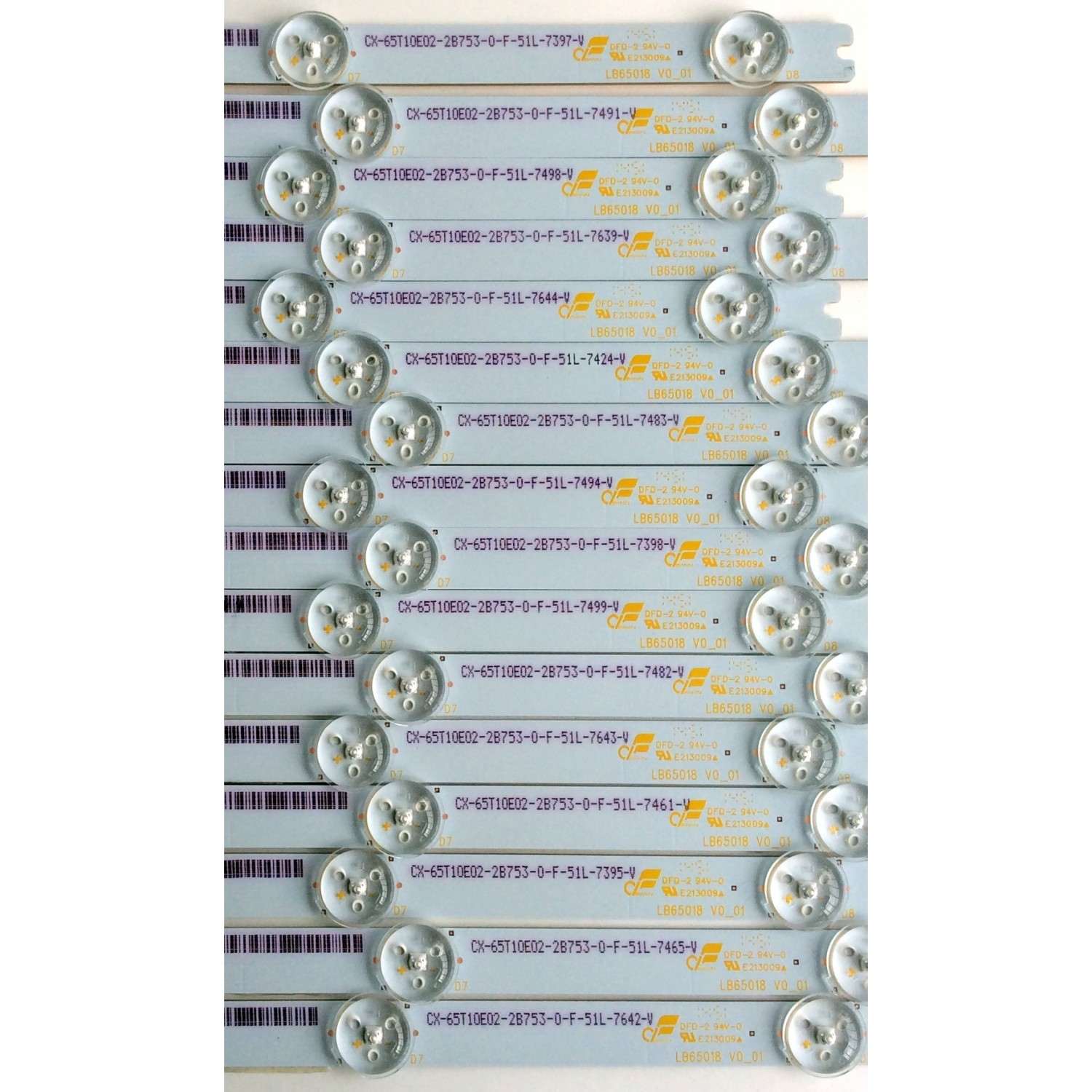 KIT DE LEDS ORIGINAL PARA TV JVC 4 PIEZAS / NUMERO DE PARTE 4708-K50DGF-A2113N01 / K500WDGF A2 / YSDL4700RA0 / 10681-A0 / 110409-500G1004 / 228329 / JF-220919 / PANEL K500WDGF / DISPLAY CV500U5-T01 / MODELO SI50URF / PG50SKA / 100012585 50" - Imagen 2
