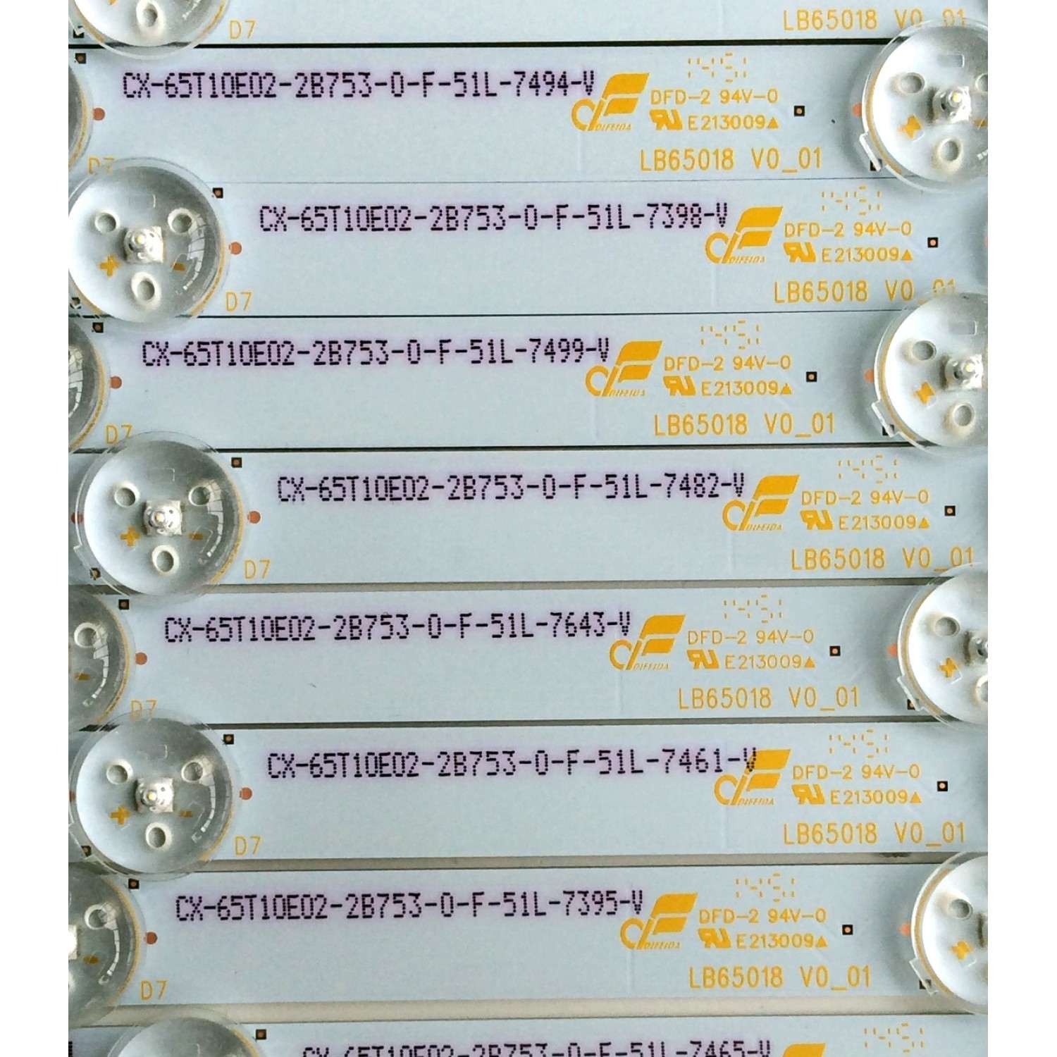 KIT DE LEDS ORIGINAL PARA TV JVC 4 PIEZAS / NUMERO DE PARTE 4708-K50DGF-A2113N01 / K500WDGF A2 / YSDL4700RA0 / 10681-A0 / 110409-500G1004 / 228329 / JF-220919 / PANEL K500WDGF / DISPLAY CV500U5-T01 / MODELO SI50URF / PG50SKA / 100012585 50" - Imagen 3