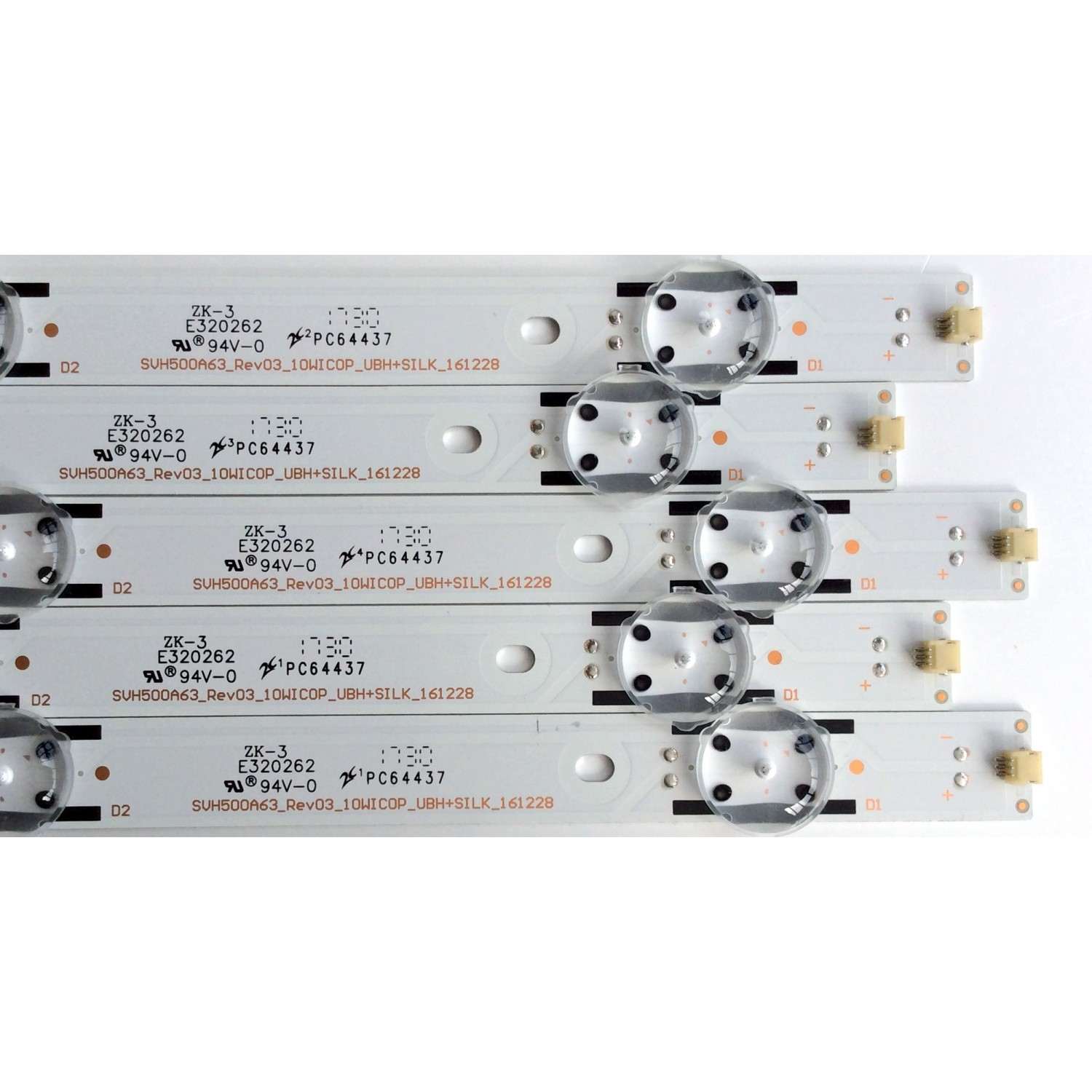 KIT DE LED´S PARA TV (5 PIEZAS) / SHARP SVH500A63_REV03_10WIC0P_UBH+SILK_161228 / SVH500A63_REV03_1OWICOP_UBH+SILK_161228 / PC64437 / S0814Q / G4B108B1 / 1177748 / 1186467 / PANEL´S HD500KU53\S0\XP\BBY\GM\ROH / HD500K3U54\S0\GM\ROH / MODELO LC-50LBU591U - Imagen 2