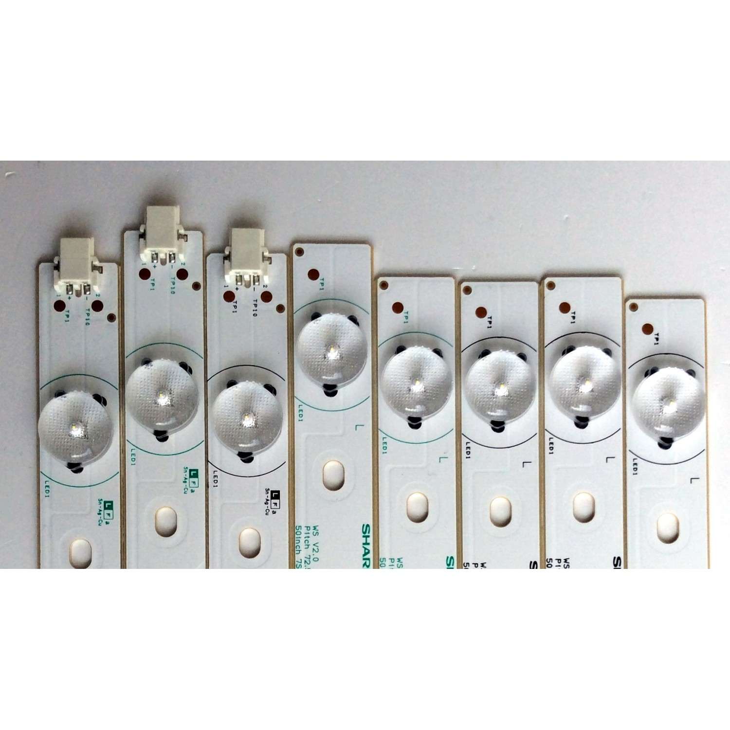 KIT DE LED´S PARA TV ((INCOMPLETO SOLO 8 PIEZAS)) / RCA J112E0058A / J112E0059A / J112E0060A / J112E0061A / E85792 / PANEL V500HJ1-P01-12V / MODELO LED50B45RQ V519-LE50B4C-B100228	 - Imagen 3