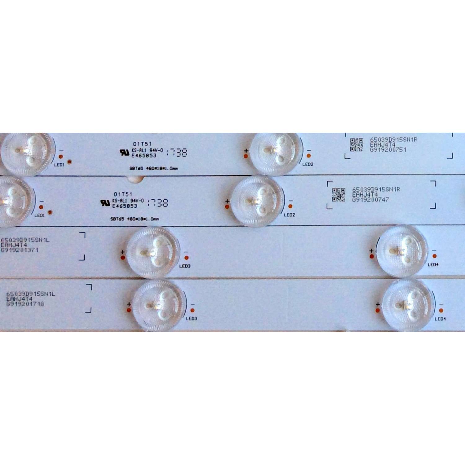 KIT DE LED´S PARA TV (18 PIEZAS) / SONY 65039D915SN1L / 65039D915SN1R / EAHJ4T4 / E465853 / 189717211 / PANEL YD7S650DND01B / MODELO XBR-65X900E - Imagen 3