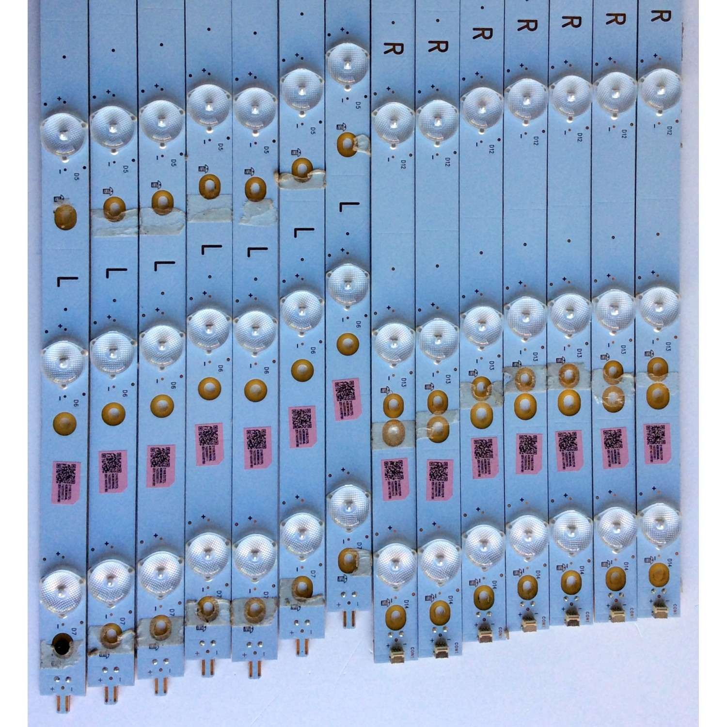 KIT DE LED´S PARA TV (14 PIEZAS) / INSIGNIA LB55120 V0_00 / LB55120 V1_00 / 210BZ07DR / 210BZ07DL / 43030M04L / PANEL TPT550U2-D072.L REV:S01B / MODELO NS-55DR620NA18 - Imagen 6