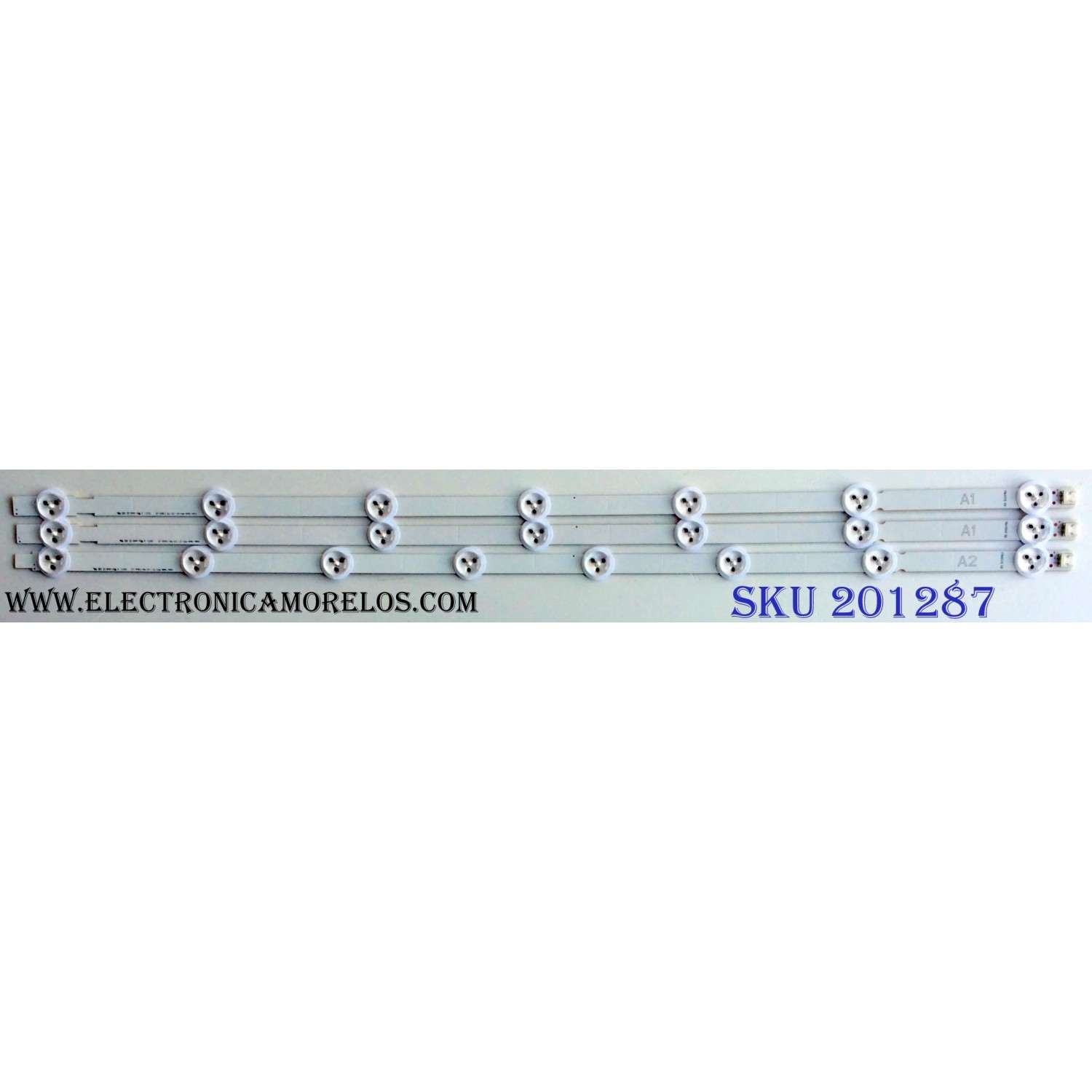 KIT DE LEDS ORIGINAL PARA TV LG 3 PIEZAS / NUMERO DE PARTE 6916L-1105A / 6916L-1106A / 32¨ ROW2.1 Rev 0.9 1 A1-Type 6916L-1105A / 32¨ ROW2.1 Rev 0.9 1 A2-Type 6916L-1106A / PANEL LC320DXE JF R2 / LC320DXE SF R1/ MODELOS E320-A0 / E320I-A0 / 32LN530B-UA