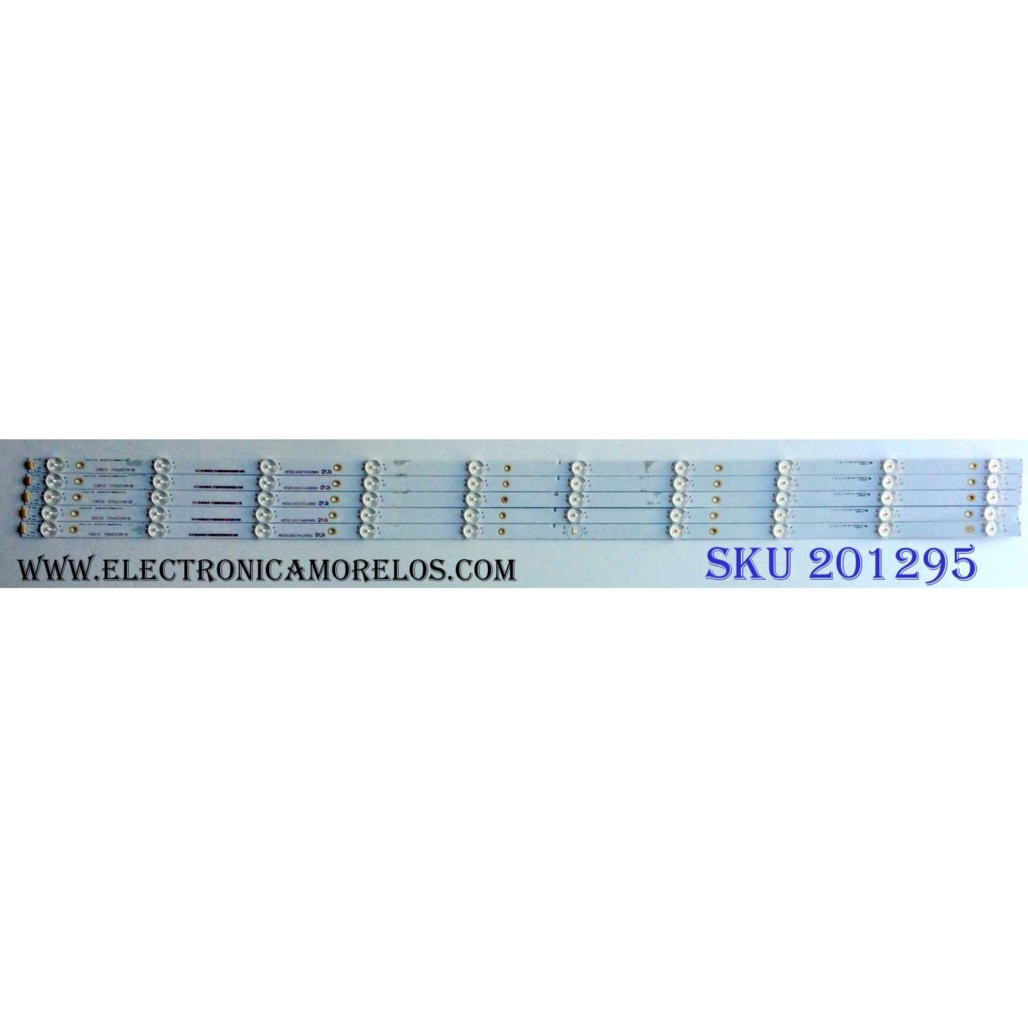 KIT DE LED´S PARA TV (5 PIEZAS) / HISENSE 1180118 / 15ma031RR-B1 / HE50QYJKE67 / Hisense_50_HD500M3U51-TA_5x10_3030C_552P / PANEL HD500M3U51-TA\S1\GM\ROH / 216944  / MODELO 50H8C