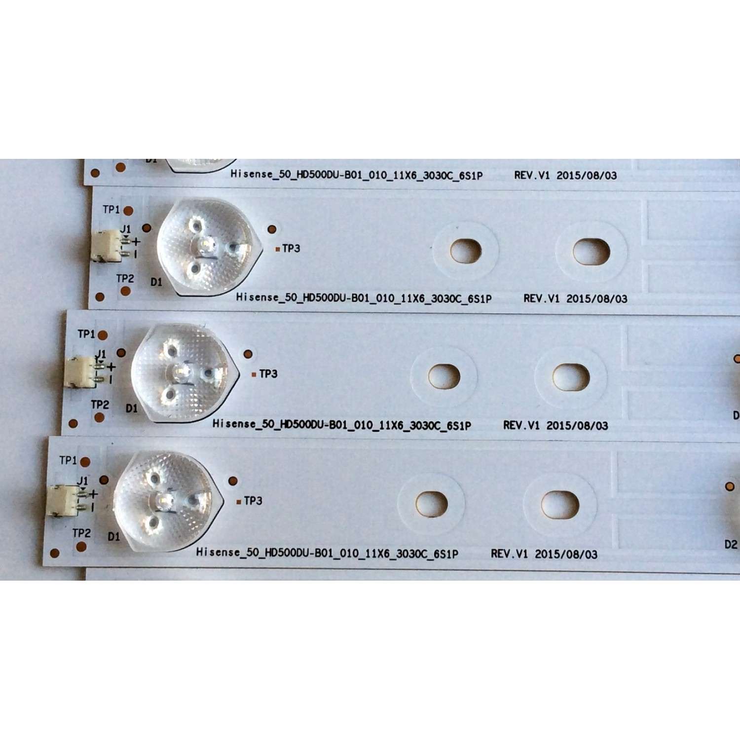 KIT DE LED´S PARA TV (11 PIEZAS) / HISENSE 1149320 / HE50SLKVH / 127MA42R-B1 / Hisense_50_HD500DU-B01_010_11x6_3030C_6S1P REV.V1 / PANEL HD500DU-B01(010)\F2\SS0\GM\ROH / MODELO 50H6C / 50H7GB1 - Imagen 2