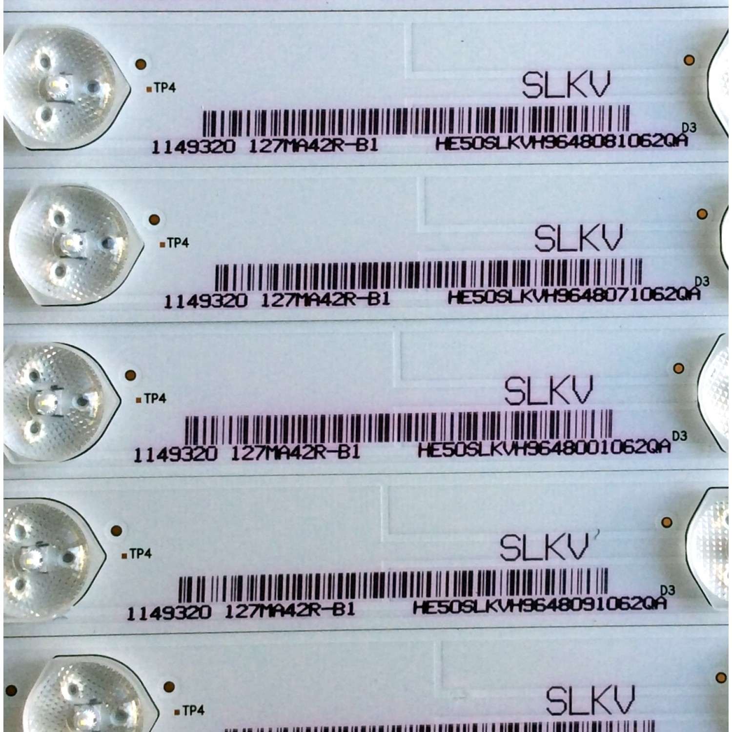 KIT DE LED´S PARA TV (11 PIEZAS) / HISENSE 1149320 / HE50SLKVH / 127MA42R-B1 / Hisense_50_HD500DU-B01_010_11x6_3030C_6S1P REV.V1 / PANEL HD500DU-B01(010)\F2\SS0\GM\ROH / MODELO 50H6C / 50H7GB1 - Imagen 4