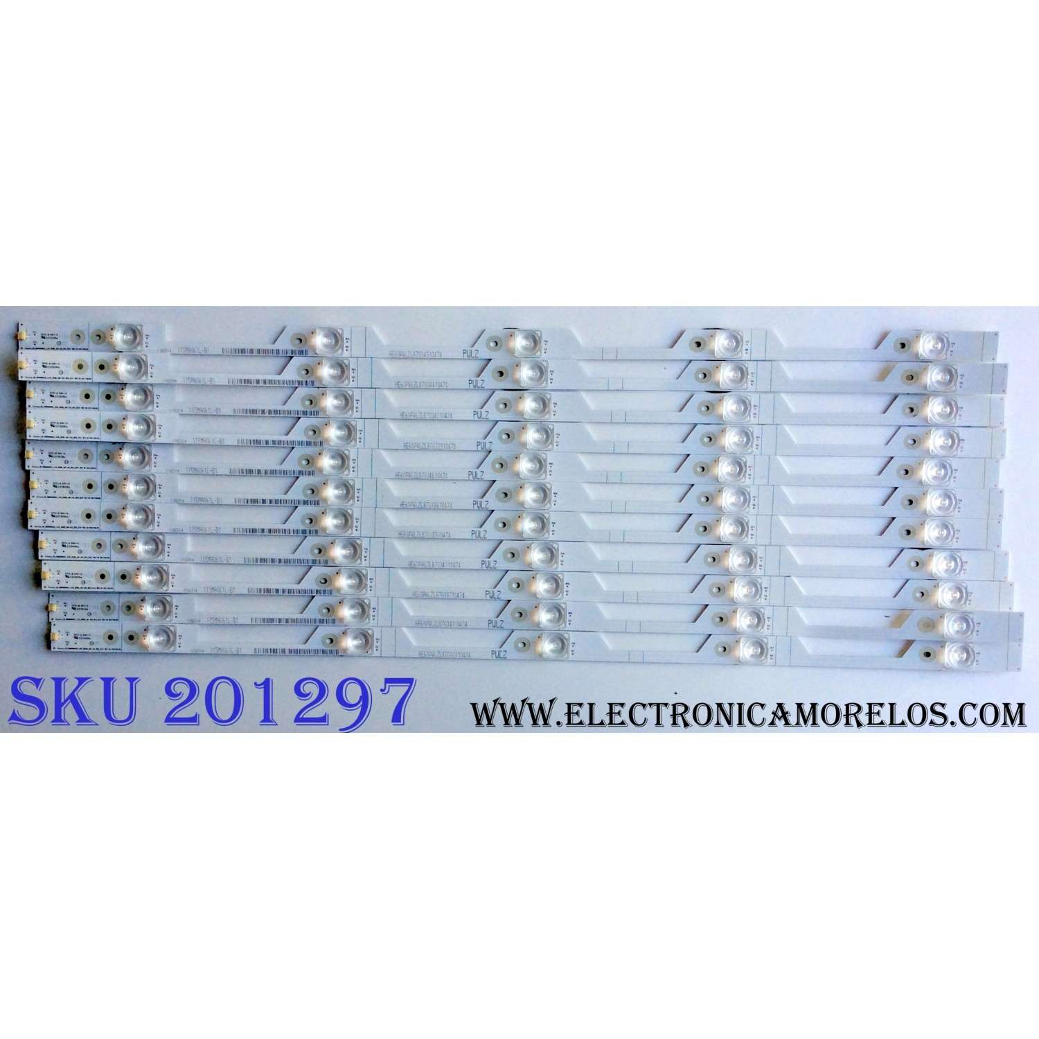 KIT DE LED´S PARA TV (11 PIEZAS) / HISENSE 1182314 / 115MA061L-B1 / HE60PWLZH / E348435 / NS-MCPCB-1450 / PANEL HD600N3U22\S1\GM\ROH / HD600N3U22-L2 /S0/GM/ROH / 220696 / HD650S1U71\S8\GM\CKD\ROH / MODELO 60DU6070 / 60H6E