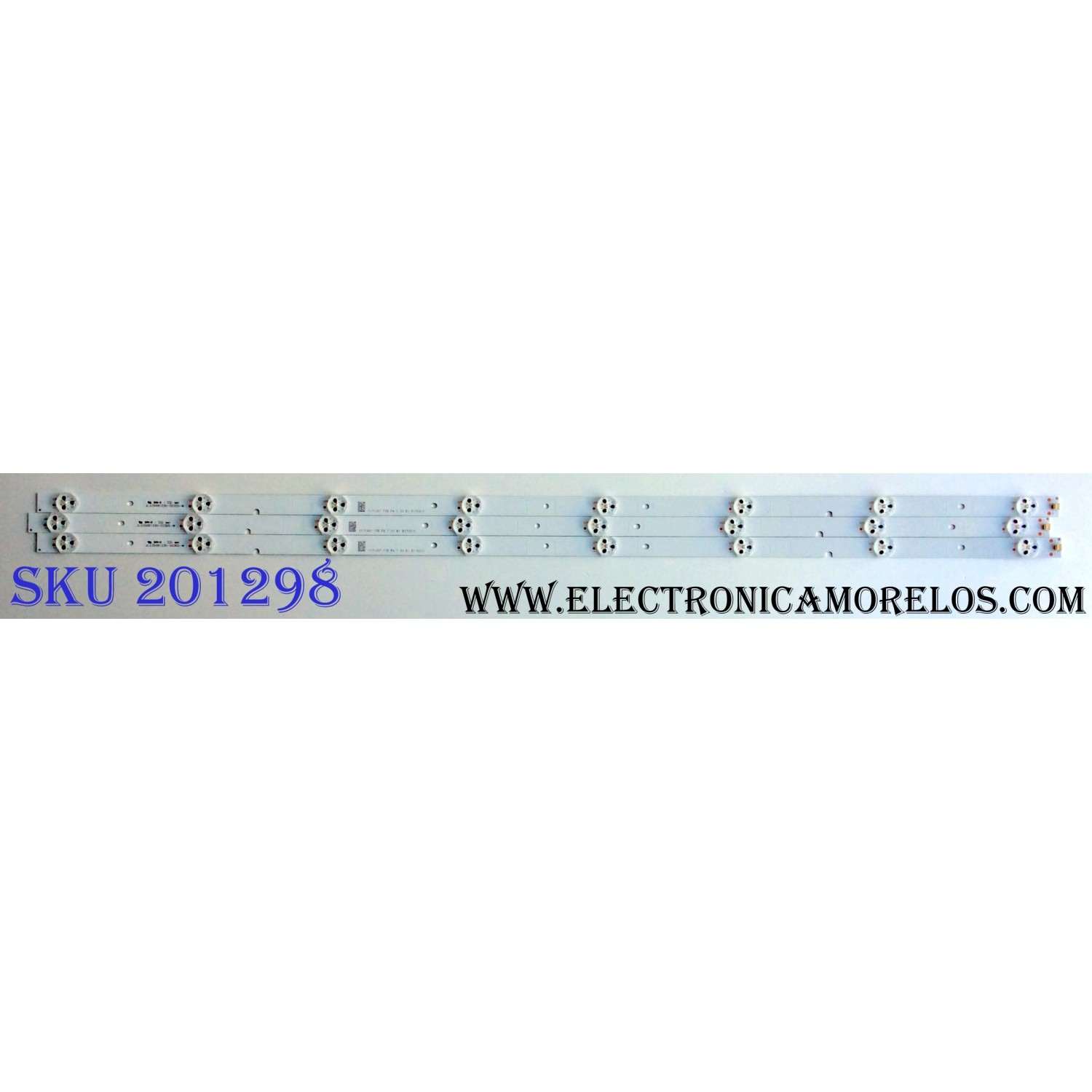 KIT DE LED´S PARA TV (3 PIEZAS) / SHARP 1171297 / JL.D39681330-003BS-M / 17B F4 C 30 B1 D170310 / PANEL´S  JHD396N2F01-KSQL\S6\FM\ROH / 211094 / LC-40Q5020U / MODELO LC-40P5000U