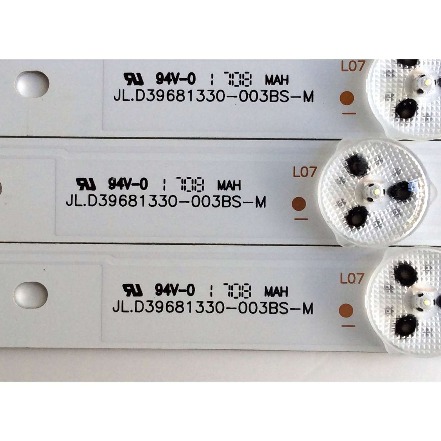 KIT DE LED´S PARA TV (3 PIEZAS) / SHARP 1171297 / JL.D39681330-003BS-M / 17B F4 C 30 B1 D170310 / PANEL´S  JHD396N2F01-KSQL\S6\FM\ROH / 211094 / LC-40Q5020U / MODELO LC-40P5000U - Imagen 4