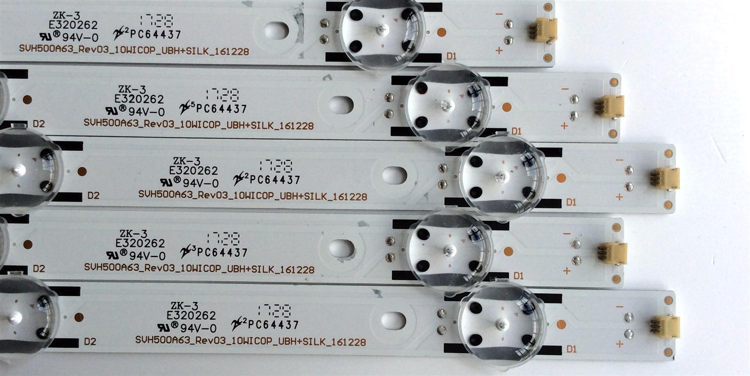 KIT DE LED´S PARA TV (5 PIEZAS) / HISENSE SVH500A63_REV03_10WICOP_UBH+SILK_161228 / SVH500A63&amp;A69 / F4B105B1 / 1177748 / S0722Q / E320262 / PANEL`S HD500K3U54\S0\GM\ROH / HD500K3U54\S8\GM\CKD\ROH / MODELO 50H6D - Imagen 3