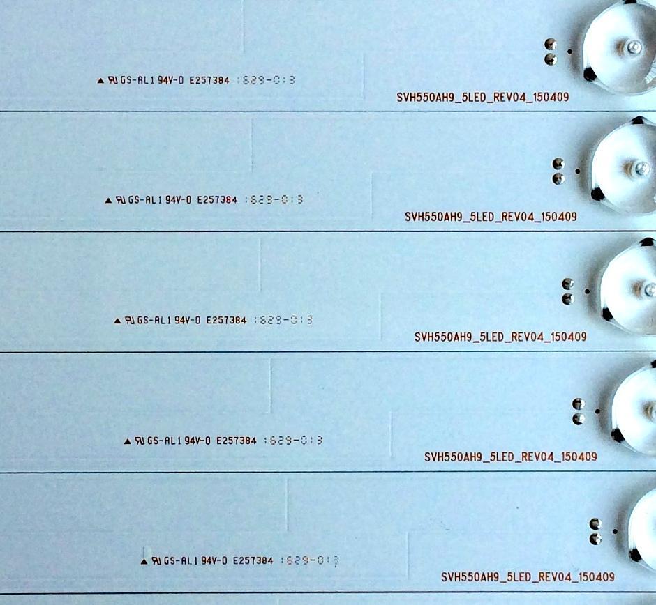 KIT DE LEDS ORIGINAL PARA TV HISENSE / INSIGNIA / 10 PIEZAS / NUMERO DE PARTE 1149578 / SVH550AH9 / SVH550AH9_5LED_REV04_150409 / PANEL HD550DF-E32 / MODELOS 55H5C / LED55EC290N / NS-55D510NA17 - Imagen 3