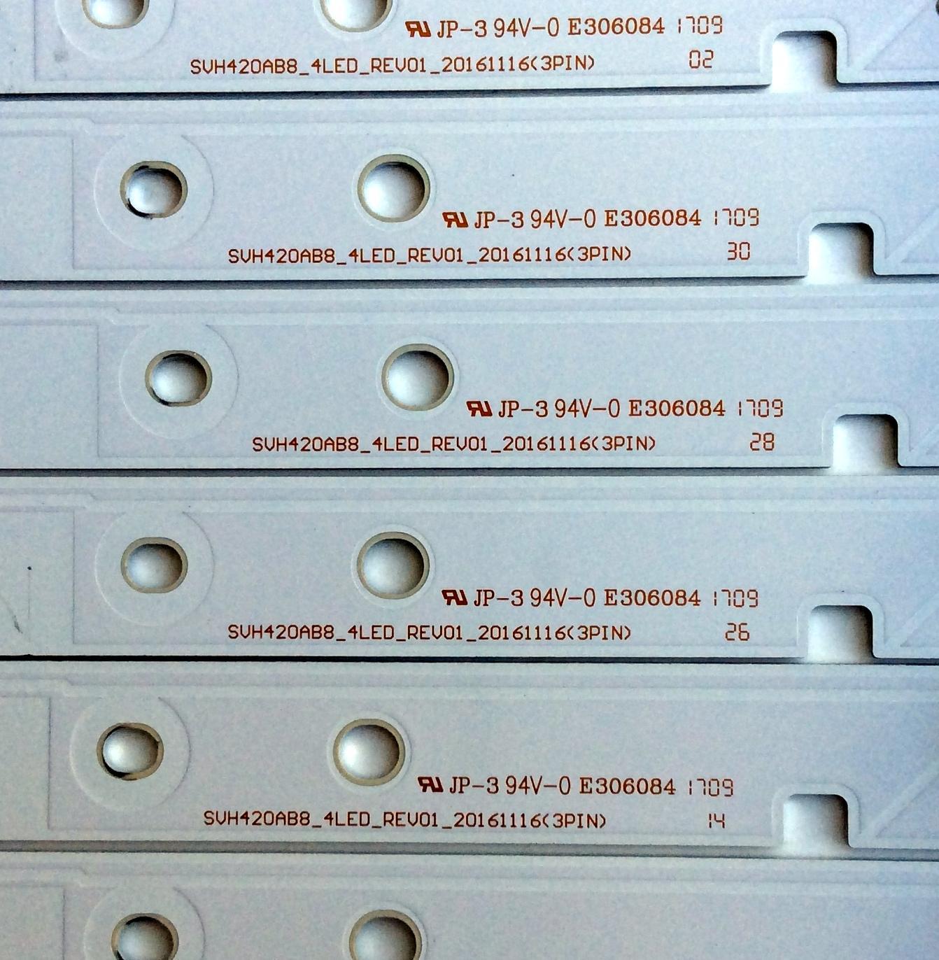 KIT DE LED´S PARA TV (7 PIEZAS) / SHARP 1173963 / JP-3 94V-0 E306084 / SVH420AB8_4LED_REV01_20161116(3PIN) / S0527H / 008407 / 02HX1 / X3B099B1 / PANEL  JHD426N2F21-K1QL\S0\FM\RO / 213632 / MODELOS LC-43P5000U / FM43P50 - Imagen 3