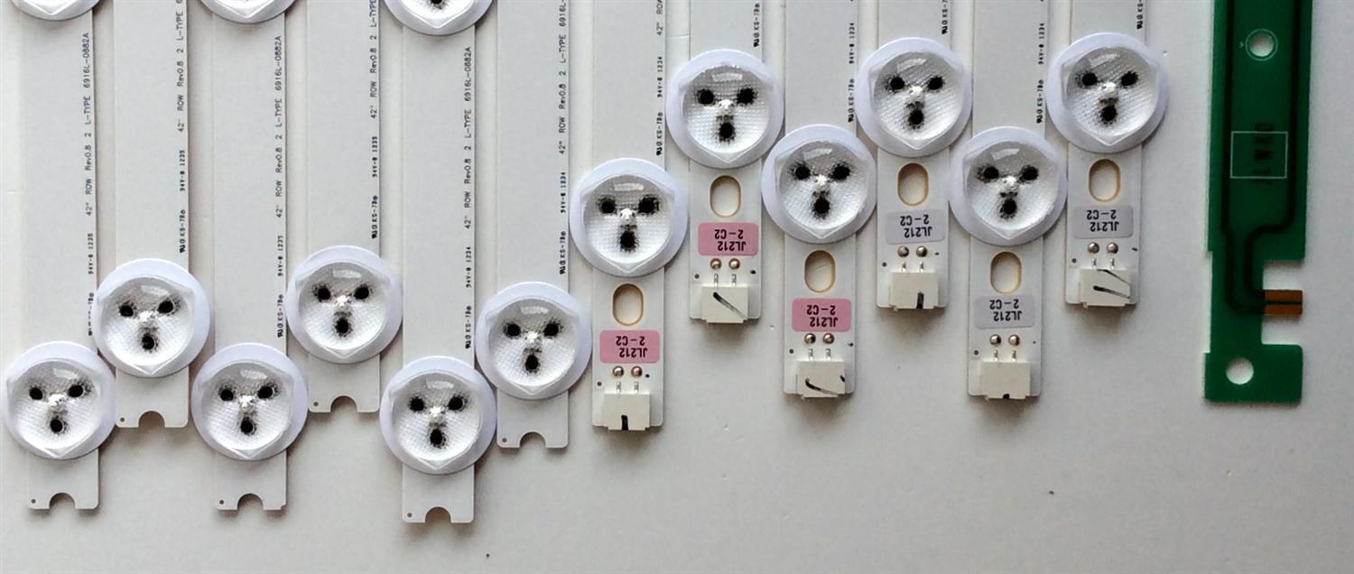 KIT DE LED`S PARA TV (12 PIEZAS) / LG 42¨ ROW Rev0.8 2 L-TYPE 6916L-0882A / 42¨ ROW Rev0.8 2 R TYPE 6916L-0913A / 6916L-0913A / 6916L-0882A / 6637-0013A / PPW-HL42CC(A) Rev0.1 / PANEL LC420DUN (SE)(U2) / MODELO 42LM3400-UC AWMWLUR - Imagen 5