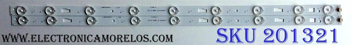 KIT DE LED`S PARA TV (2 PIEZAS) / INSIGNIA JL.D32091235-004CS-M / 4C-LB320T-JF2 / 130 M 04RR 32 N150417 / PANEL LVW320CSDX E13 V3 / MODELOS NS-32D220NA16