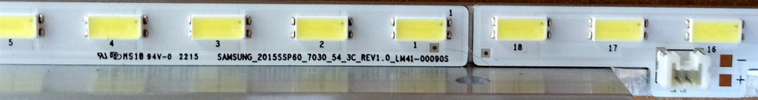 LED PARA TV / SHARP SAMSUNG_2015SSP60_7030_54_3C_REV1.0_LM41-00090S / SAMSUNG_2015SSP60_7030_54_3C_REV1.0_LM41-00090S / RB173WJ3 / PANEL JE601D3HA10R / MODELO LC-60C6600U - Imagen 2