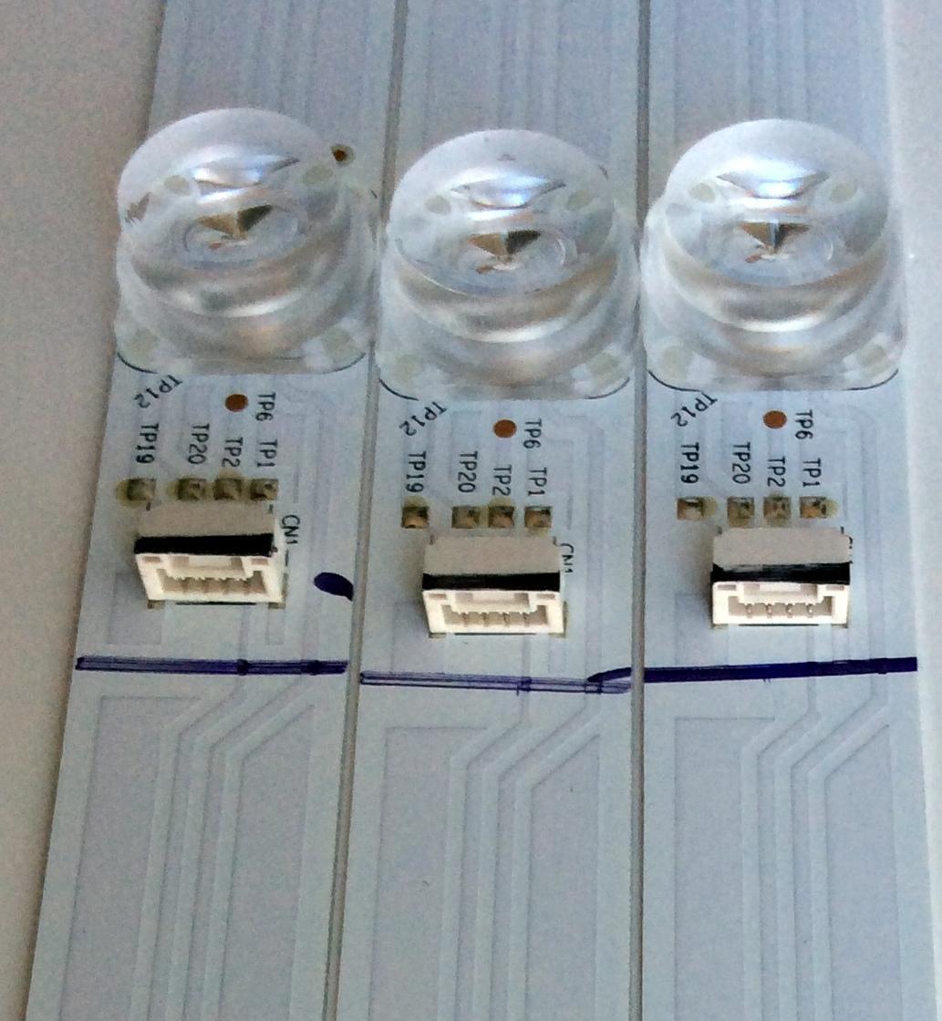 KIT DE LED'S PARA TV ((3 PIEZAS)) / NUMERO DE PARTE 4C-LB4308-YH05J / TOT_43D2900_3X8_3030C_D6T-2D1_4S1PX2 REV.V2 / T0T_43D2900_3X8_3030C_D6T-2D1_4S1PX2 REV.V2 / PANEL'S LVF430ND1L / LVF430CS0T E7 V1 / MODELOS 43S303 / 43S305 / 43S303TBAA - Imagen 2