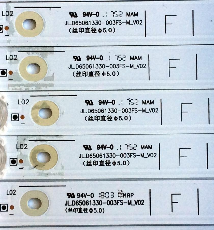 KIT DE LED´S PARA TV (12 PIEZAS) / HISENSE JL.D65061330-003FS-M_V02 / 1187709 / 0527 / 1187709 / 17B / E5 / B / 30 / B1 / N180124 / PANEL HD650S1U51\S1\GM\CKD\ROH / MODELOS 65H6D / 65H6E - Imagen 2