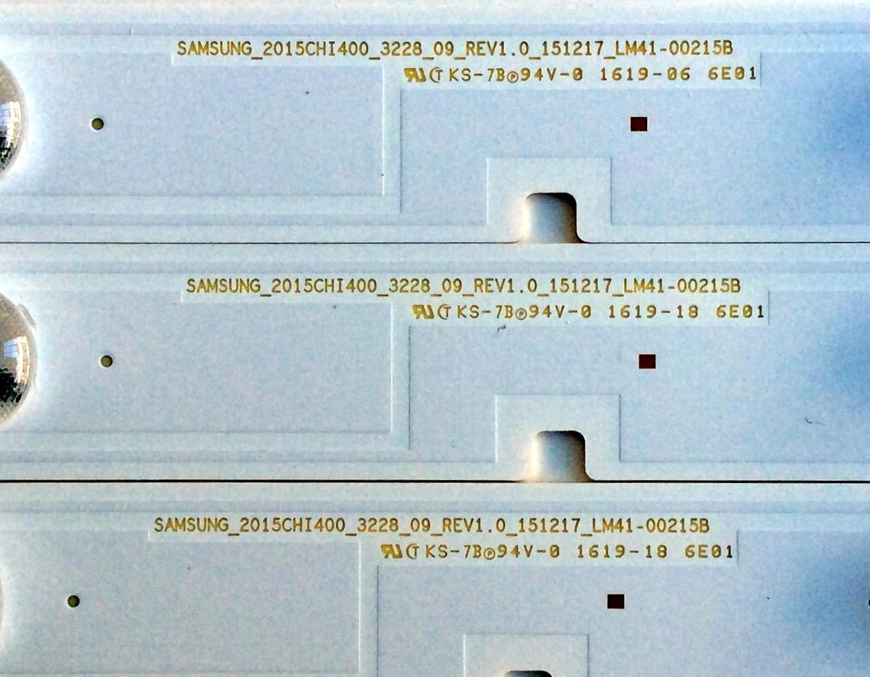 KIT DE LED´S PARA TV ((SOLO 3 PIEZAS)) / HISENSE 1156800 / SAMSUNG_2015CHI400_3228_09_REV1.0_151217_LM41-00215B / LM41-0215B / PANEL HD400DF-E34 / MODELO  - Imagen 2