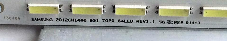 KIT DE LED´S PARA TV (2 PIEZAS) / HISENSE SAMSUNG 2012CHI460 B31 7020 64LED REV1.1 MS9 D1413 / GT-1113510-A / GT-1113509-A / JT-1113510-A RIGHT 130416 / JT-1113509-A LEFT 130410 / PANEL HE460GF-B51\PW1 / MODELOS 46K360M / 46K360MN - Imagen 3