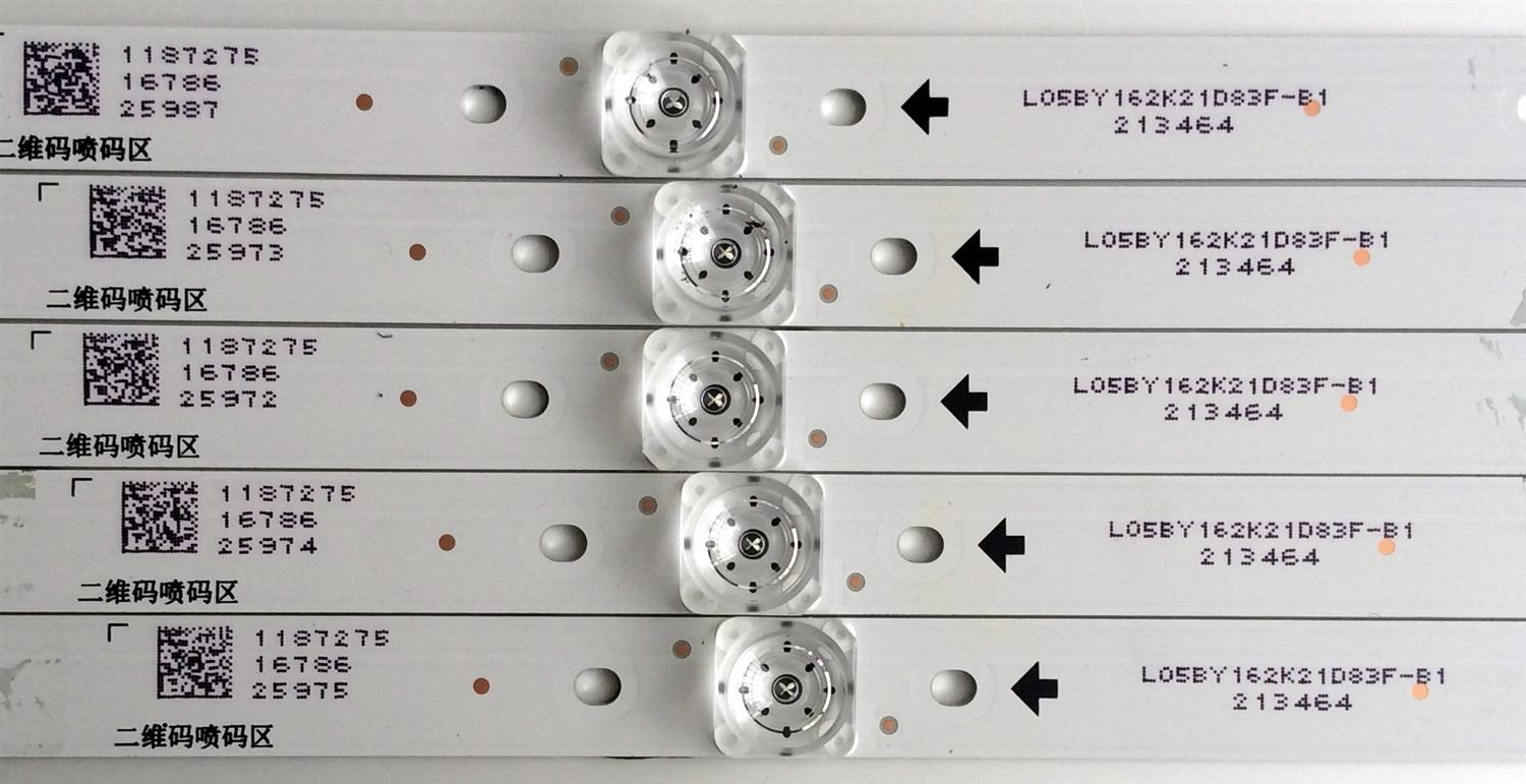 KIT DE LED´S PARA TV (5 PIEZAS) / HISENSE CRH-BK55S1U51S3030T05107BE-REV1.3 B / L05BY162K21D83F-B1 / 1187275 / PANEL`S HD550S1U51-T0\S1\GM\ROH 228720 / HD550S1U51-T0 / MODELO 55H6E - Imagen 3