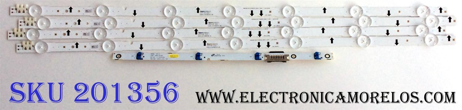 KIT DE LED´S PARA TV (4 PIEZAS) / SAMSUNG 30442A / SAMSUNG_2014SVS32FHD_3228_07_REV1.1_131108 / LM41-00099L / CEM-3-N 002SC 31 / PANEL GJ032BGE-R2 RR01 / MODELO UN32J5500AFXZA XC43