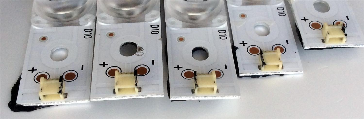 KIT DE LED´S PARA TV (5 PIEZAS) / HISENSE  1187275 / CRH-BK55S1U51S3030T05107BE / CRH-BK55S1U51S3030T05107BE-REV1.3 JS / L07AY166K21D70R-B1 / PANEL HD550S1U51-T0 / MODELO 55H6E - Imagen 4
