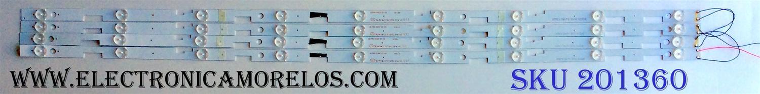 KIT DE LED´S PARA TV (4 PIEZAS) / AVERA LGL4949-3030JF-ES-106 / 160821/18A/M1/30/WY-6102AB / 160819/18A/M1/30/WY-6102AB / PANEL`S LSC490FJ01 / LSC490FJ01-W / MODELO 49EQX10