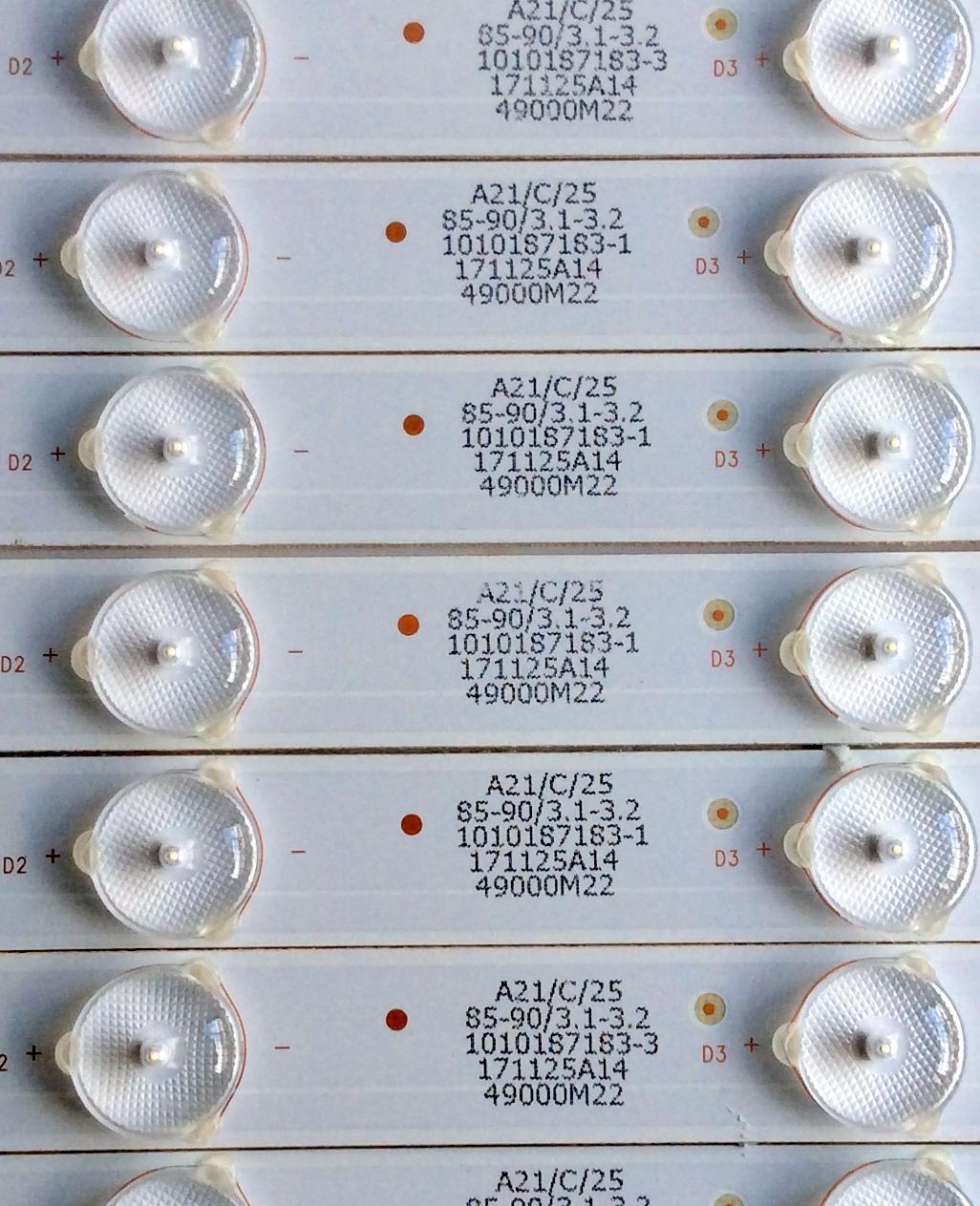 KIT DE LED´S PARA TV (10 PIEZAS) / HITACHI 30349008202 / LE49D8-01(A) / 171125A14 / 49000M22 / 1010187183-3 / PANEL LSC490FN02-W / MODELO 49C61 - Imagen 3